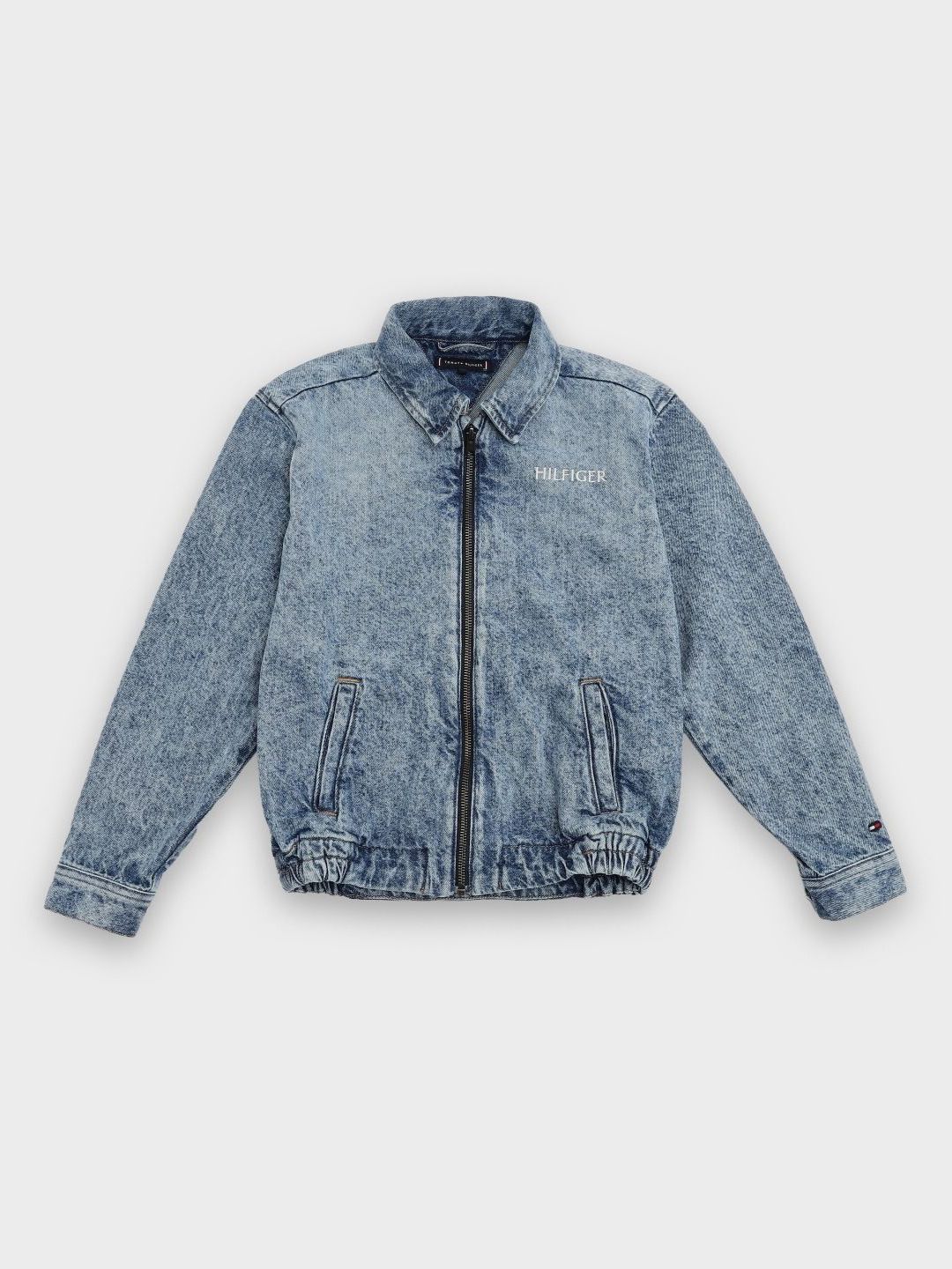 Tommy Hilfiger Boys Solid Spread Collar Cotton Denim Jacket-picture-17