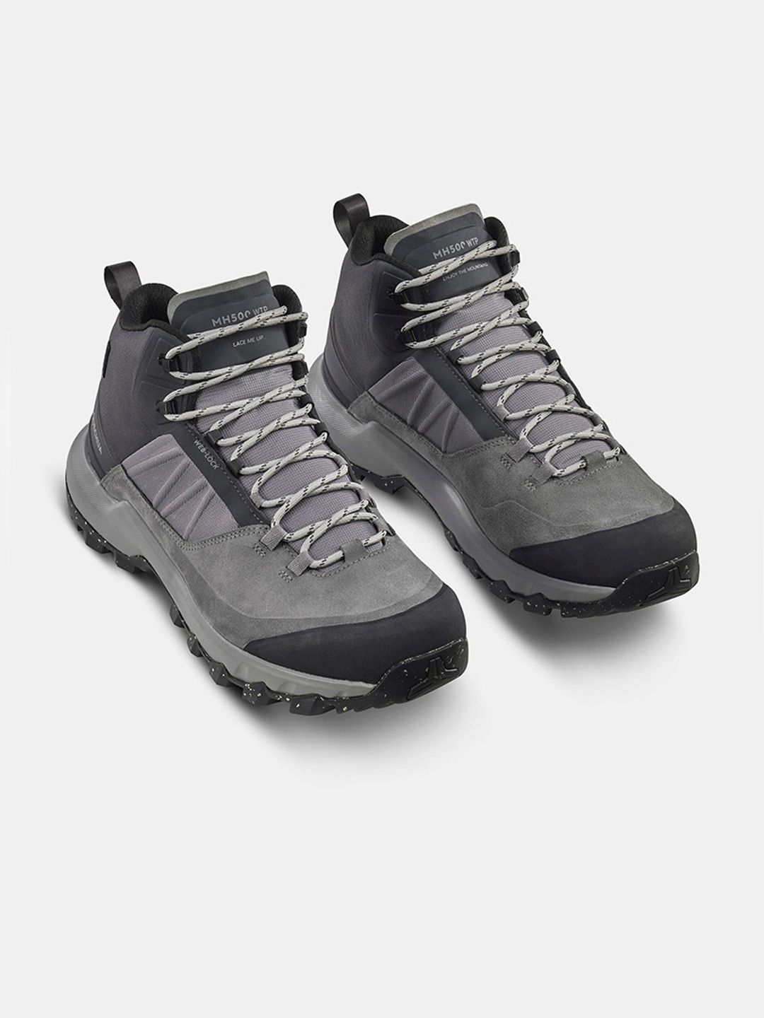 Decathlon QUECHUA Men Waterproof Hiking Shoes Mid Ankle With Cushion Comfort Grey-picture-39