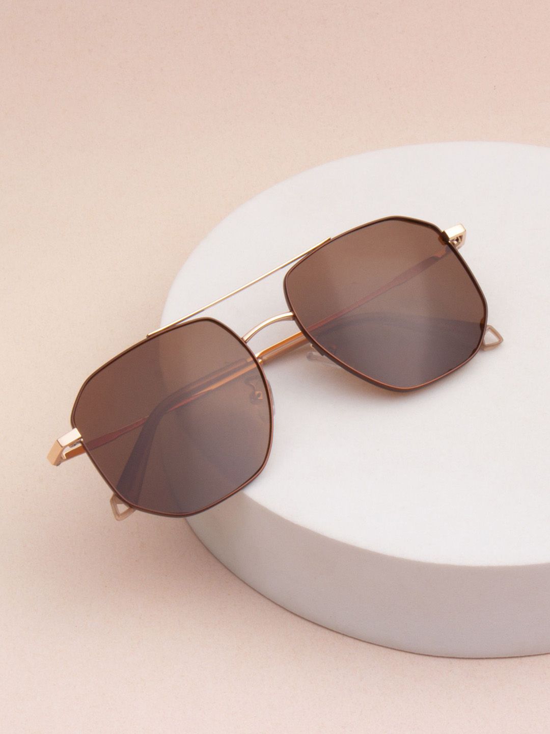 Ted Smith Unisex Metal Aviator Sunglasses with Polarized Lens-image-19