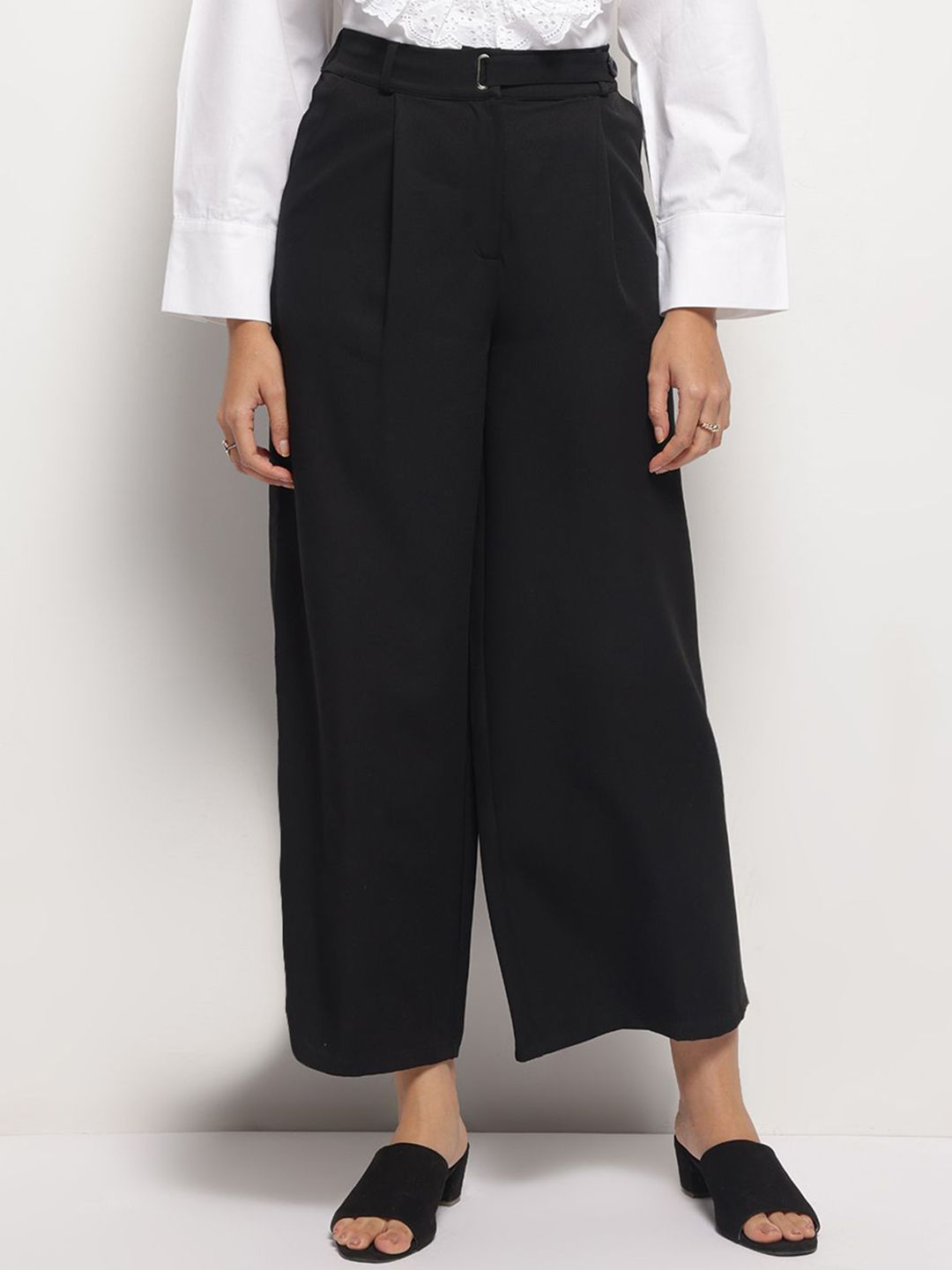 Strong And Brave Women Tailored Straight Fit High-Rise Korean Style Trousers-image-46