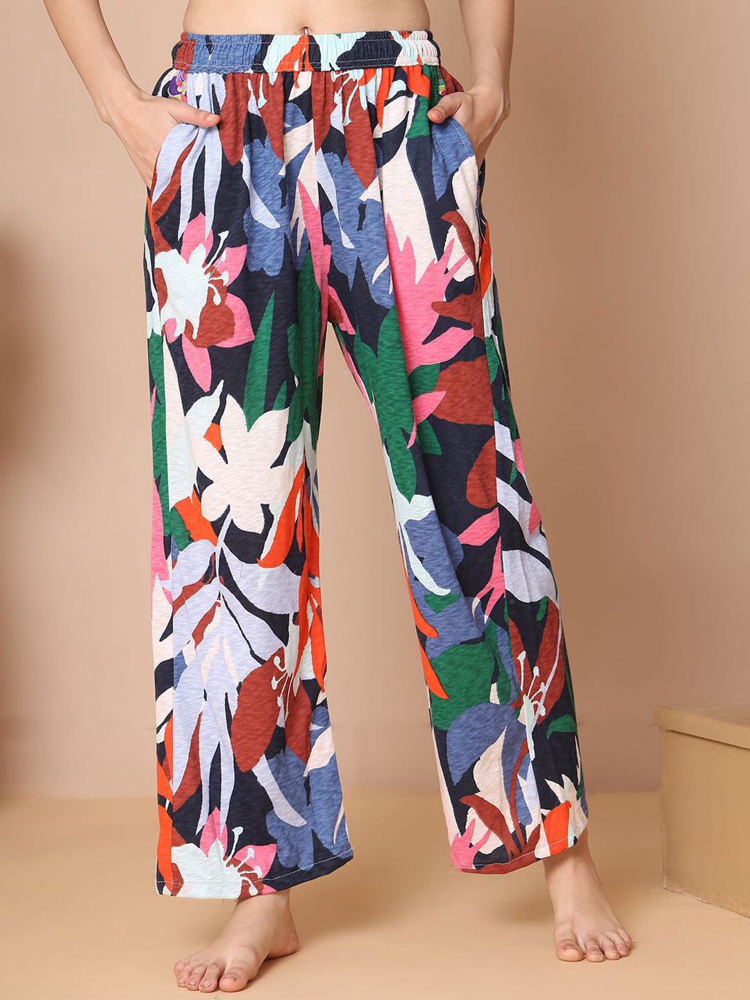 TAG 7 Printed Cotton Mid-Rise Lounge Pant-picture-17