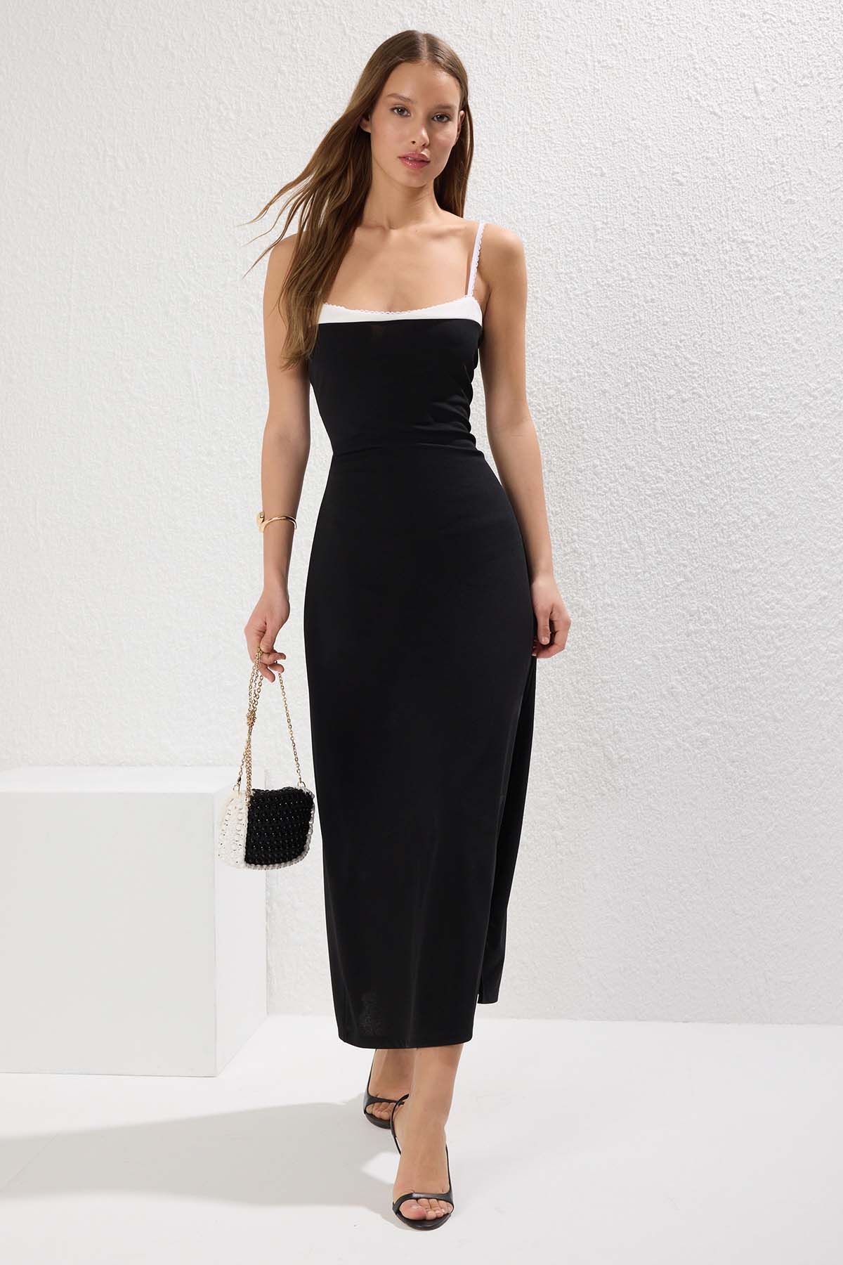 Trendyol Shoulder Straps Bodycon Midi Dress-image-16