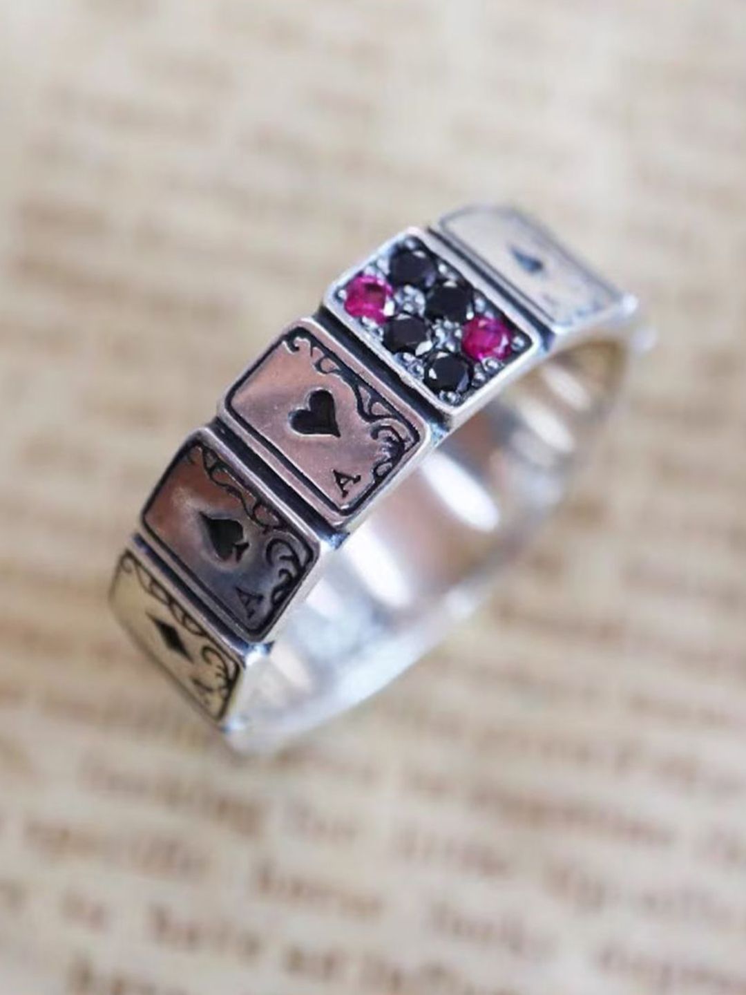 SALTY Fortunes Card Stylish Adjustable Finger Ring-picture-12