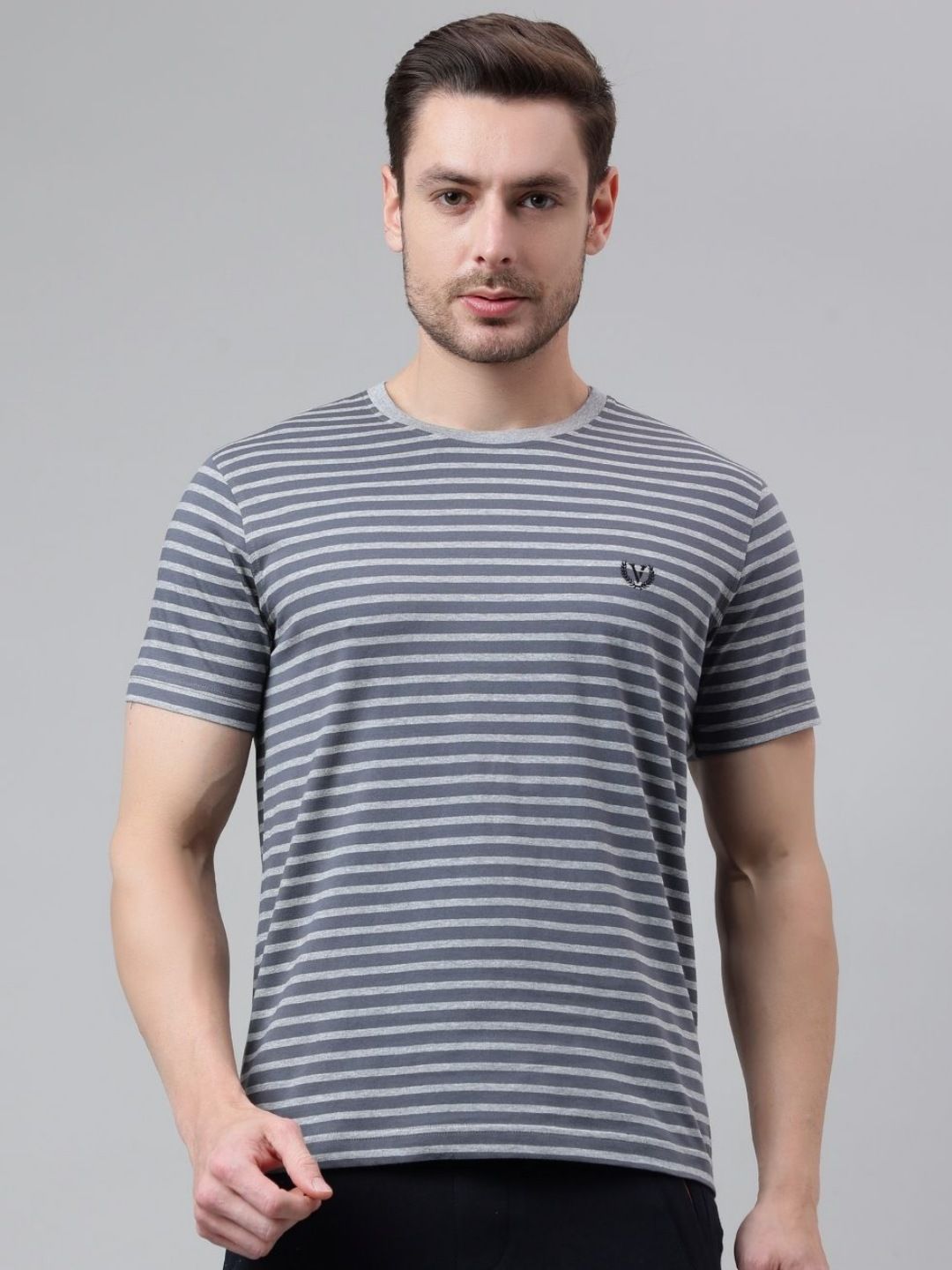 Van Heusen Innerwear Men Striped Regular Fit T-shirt
