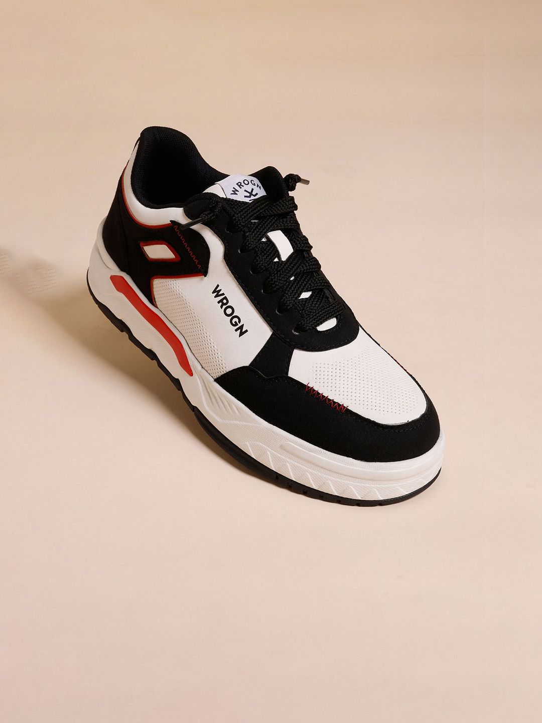 WROGN Men Colourblocked PU Sneakers-picture-41