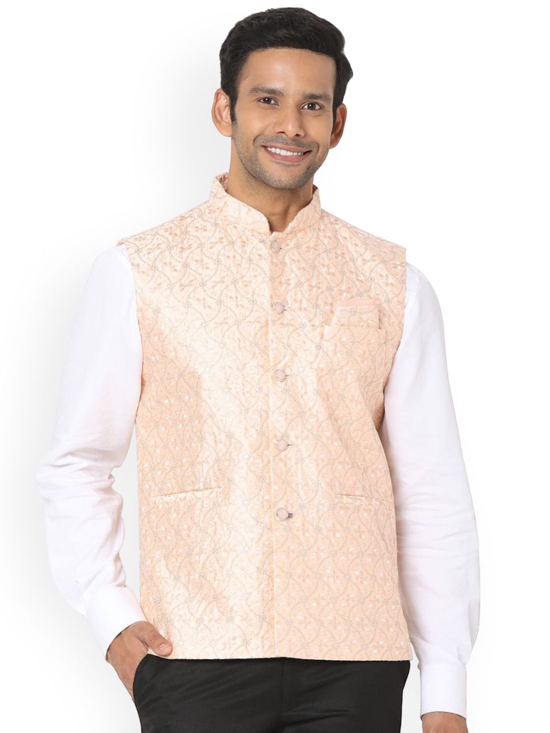 SALWAR STUDIO Embroidered Nehru Jackets-picture-29