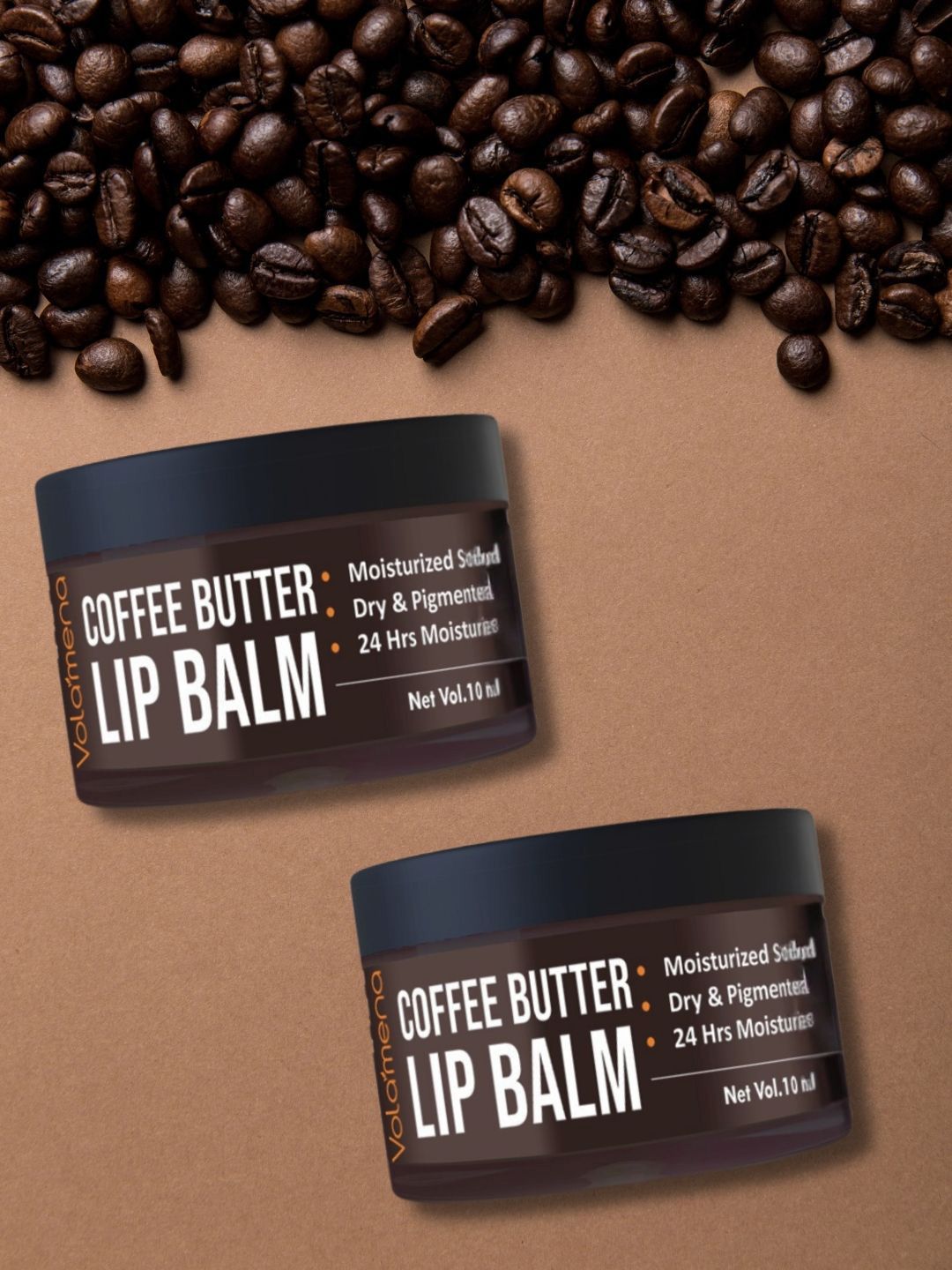 Volamena Set Of 2 Coffee Butter Lip Balm For Dry & Pigmented Lips - 10 ml Each
