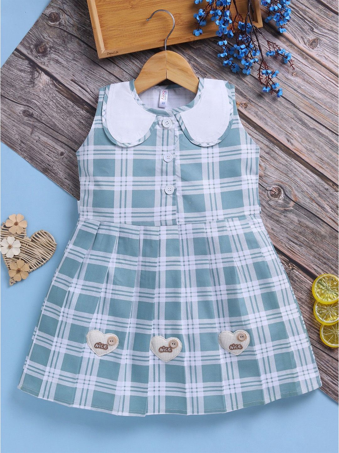 Blushh Berry Girls Printed Fit & Flare Dress-picture-53