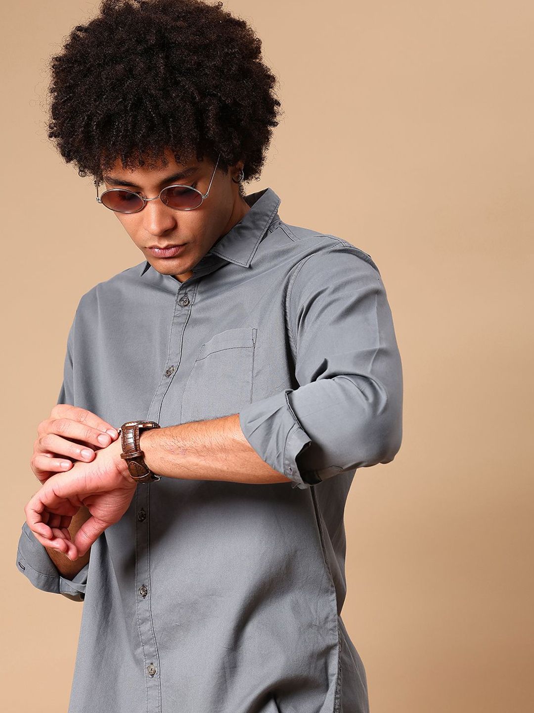 V-Mart Men Solid Regular Fit Casual Shirt-picture-13