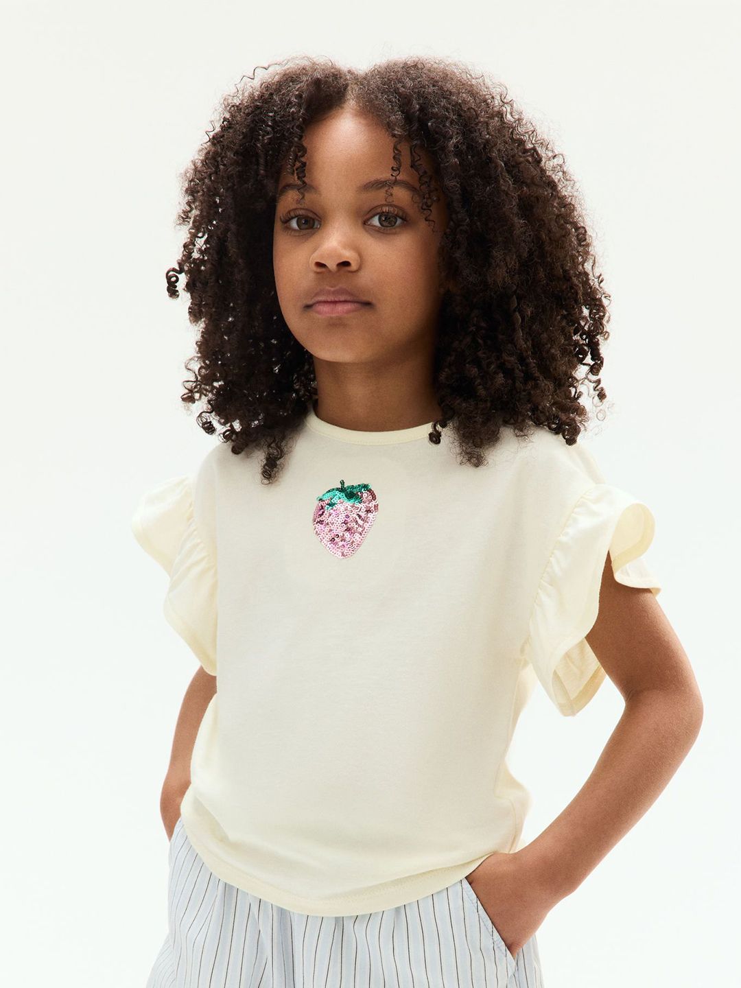 H&M Sequined Cotton Top