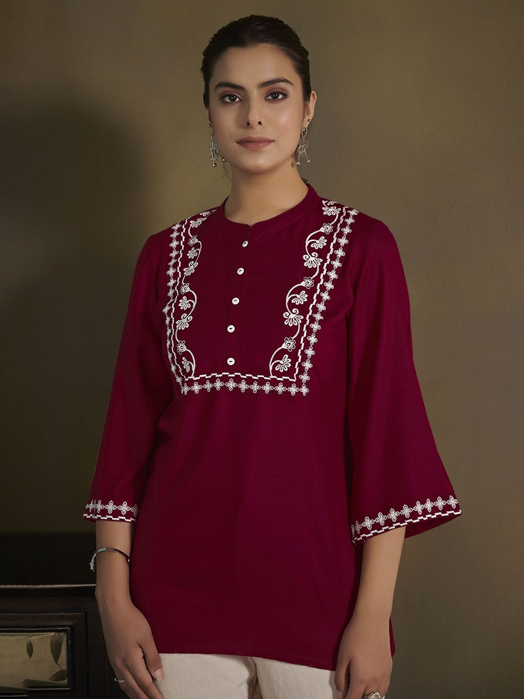 Anouk Women Ethnic Motifs Embroidered Thread Work Kurti-image-44