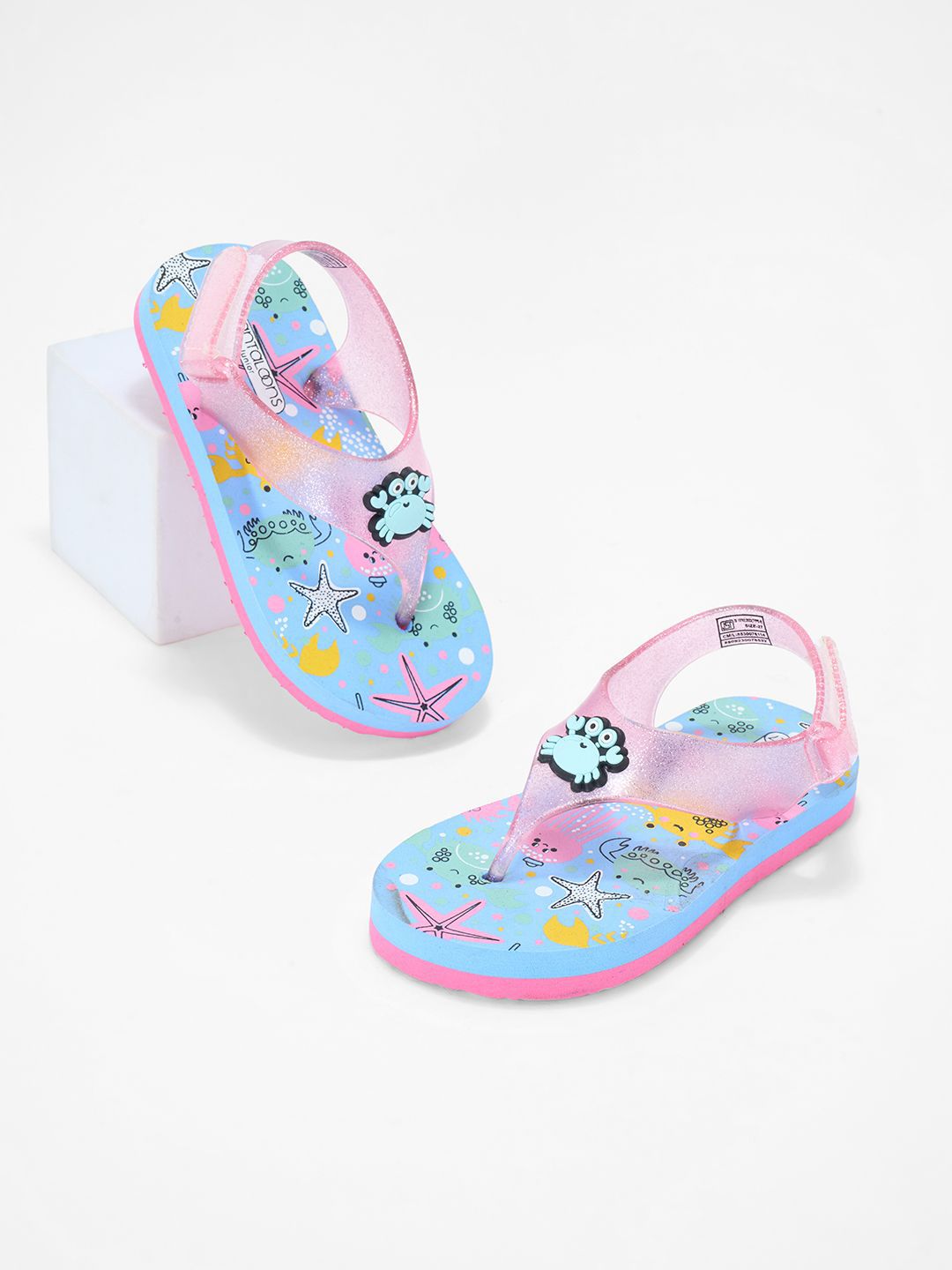 Pantaloons Junior Girls Printed Rubber Thong Flip-Flops-picture-22