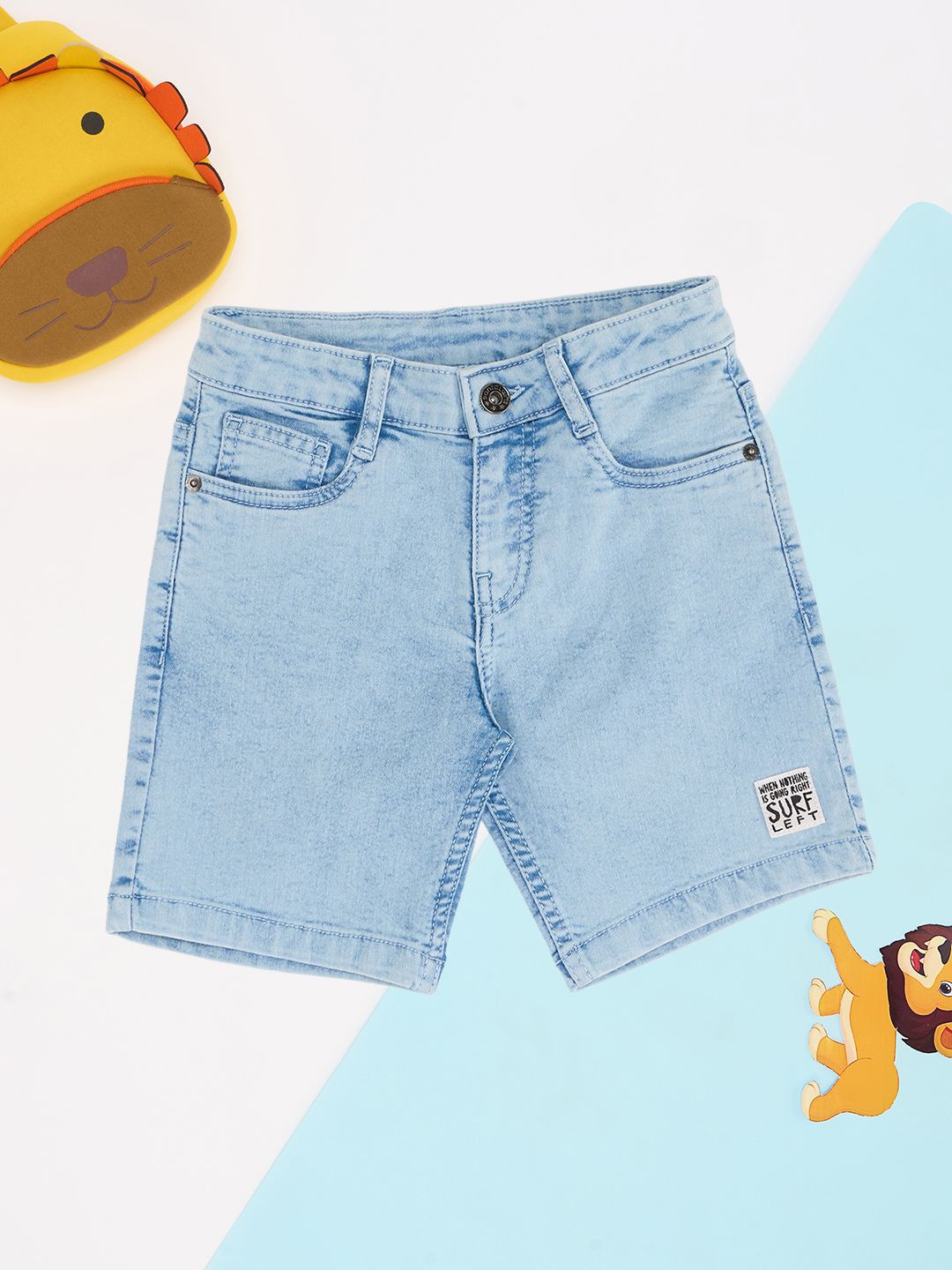 Pantaloons Junior Boys Washed Denim Shorts