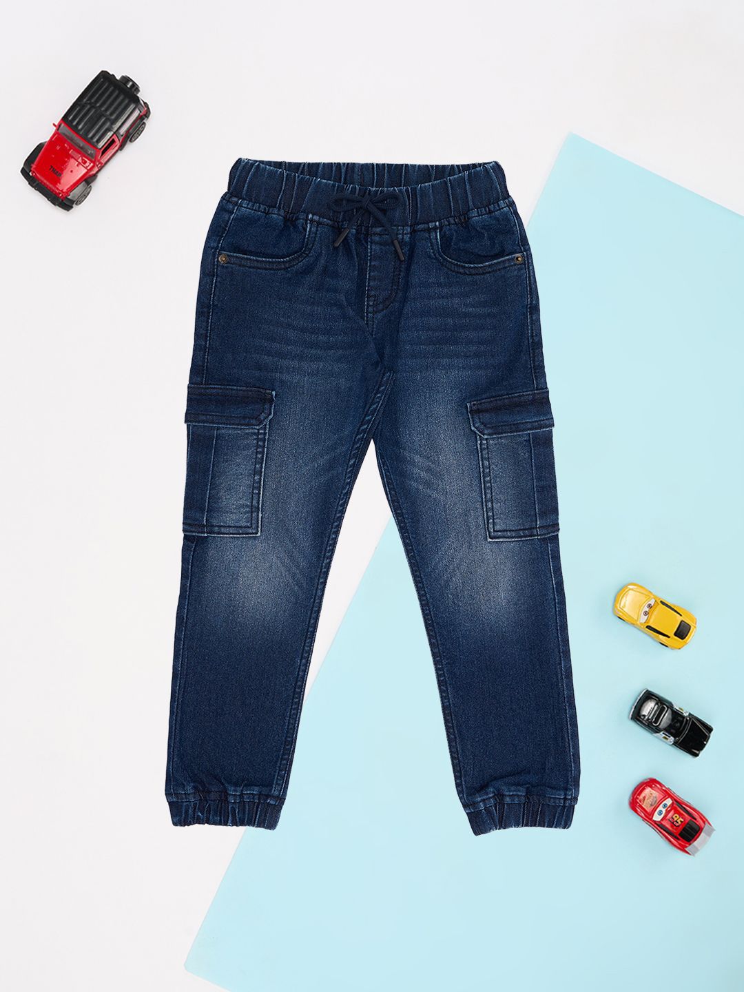 Pantaloons Junior Boys Regular Fit Mid-Rise Slash Knee Light Fade Jeans-picture-11