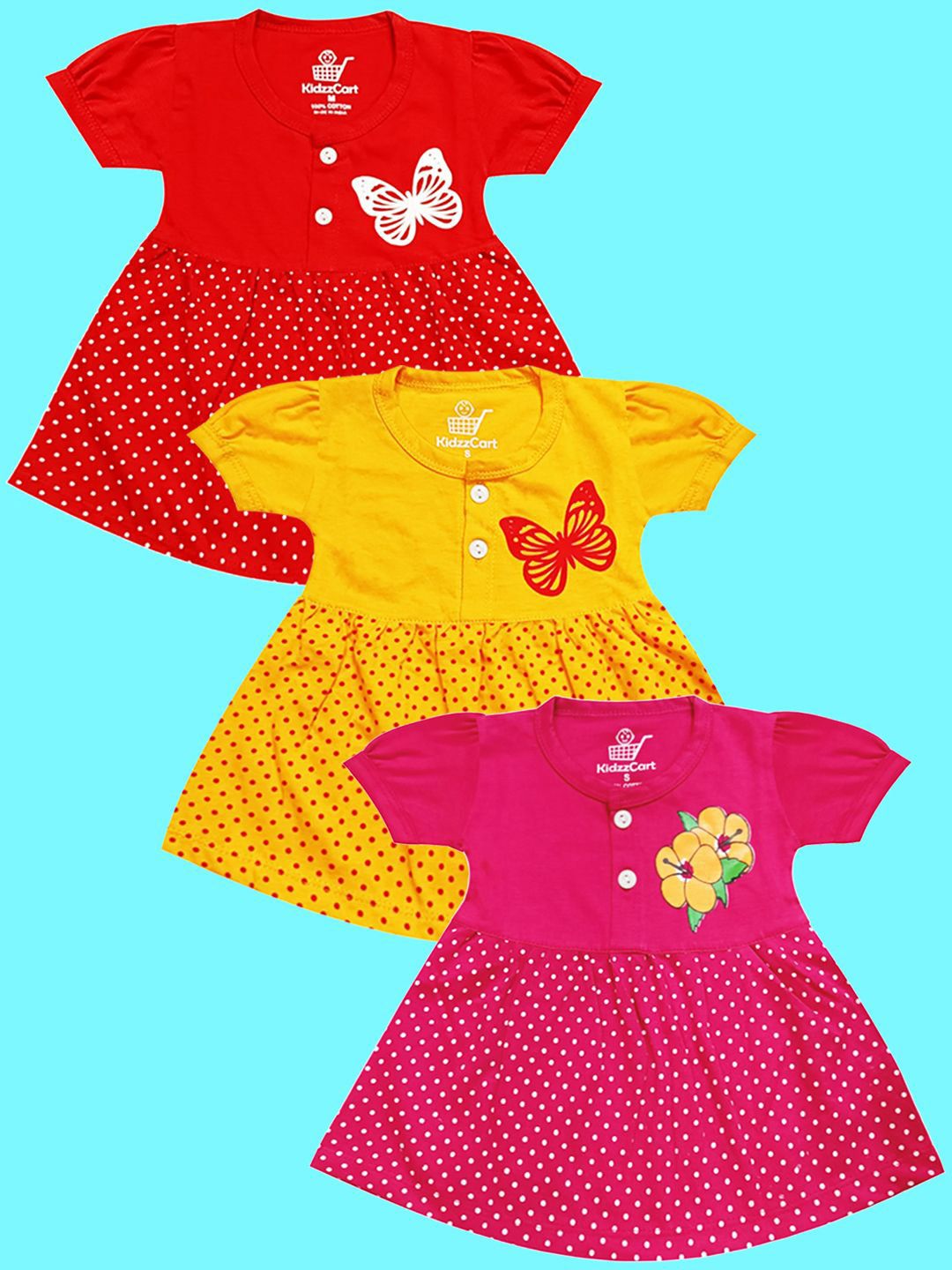 KidzzCart Polka Dot Print Fit & Flare Dress-picture-30