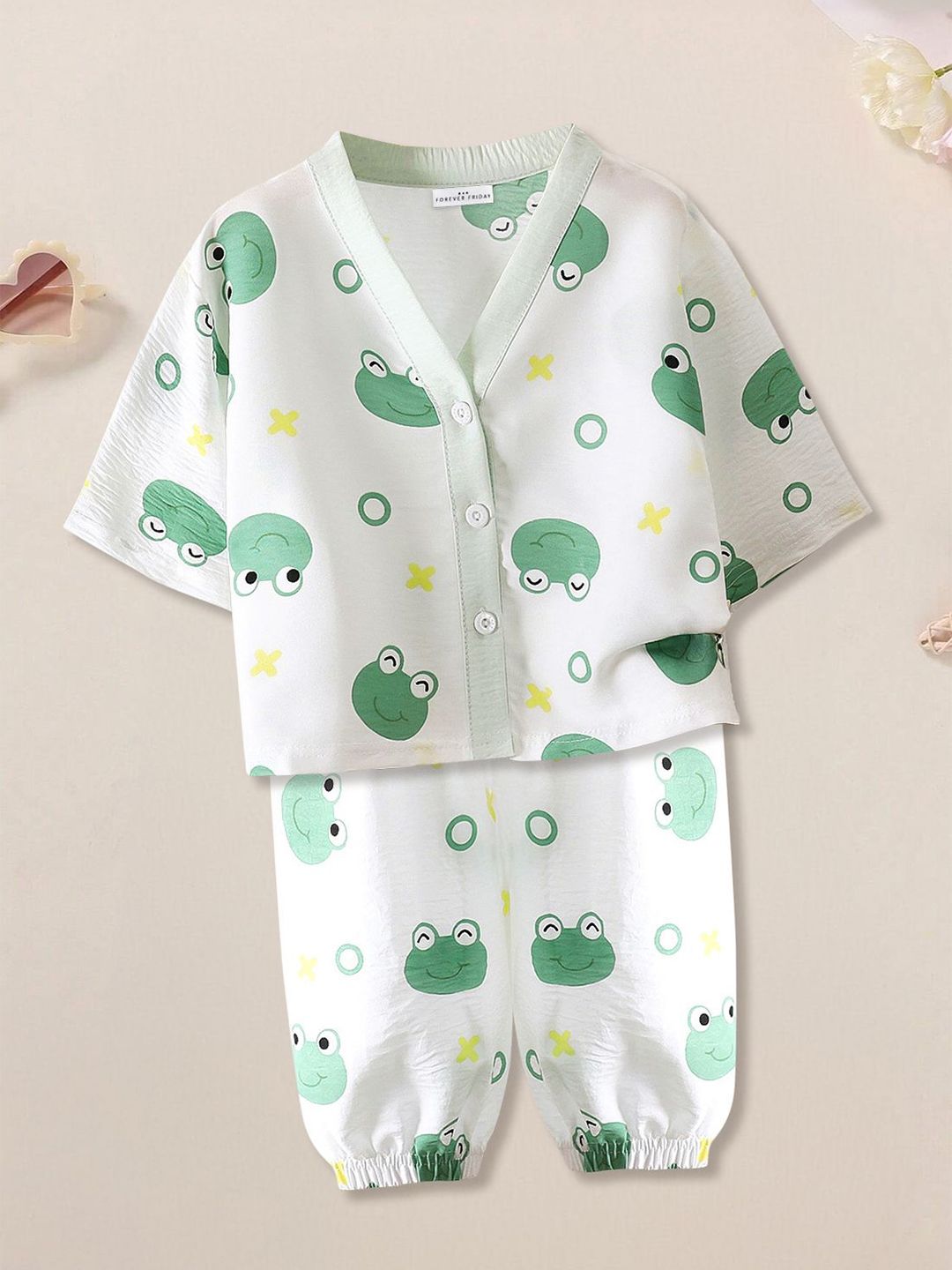 FOREVER FRIDAY Girls Printed Shirt with Pyjamas-picture-49