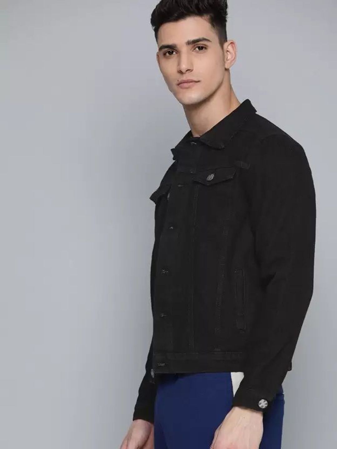 SZN Men Spread Collar Denim Jacket-picture-19