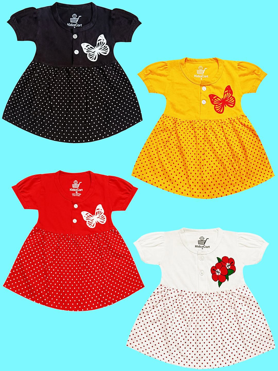 KidzzCart Polka Dot Print Fit & Flare Dress-picture-11