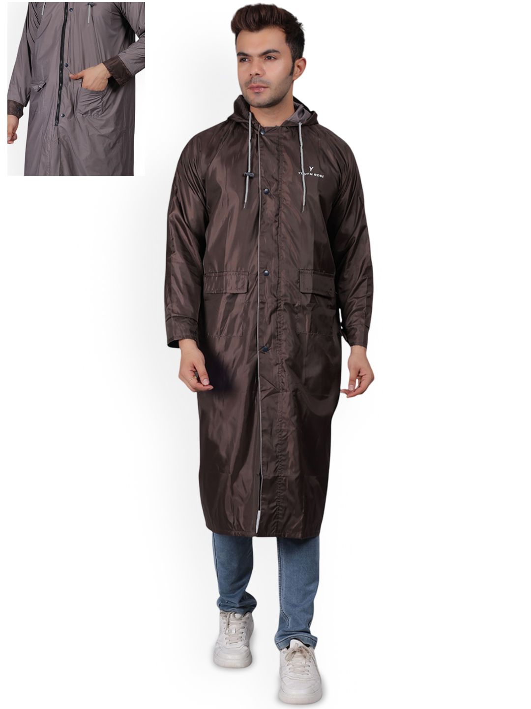 YOUTH ROBE Waterproof Tapping Rain Jacket With Carrying Pouch-picture-32