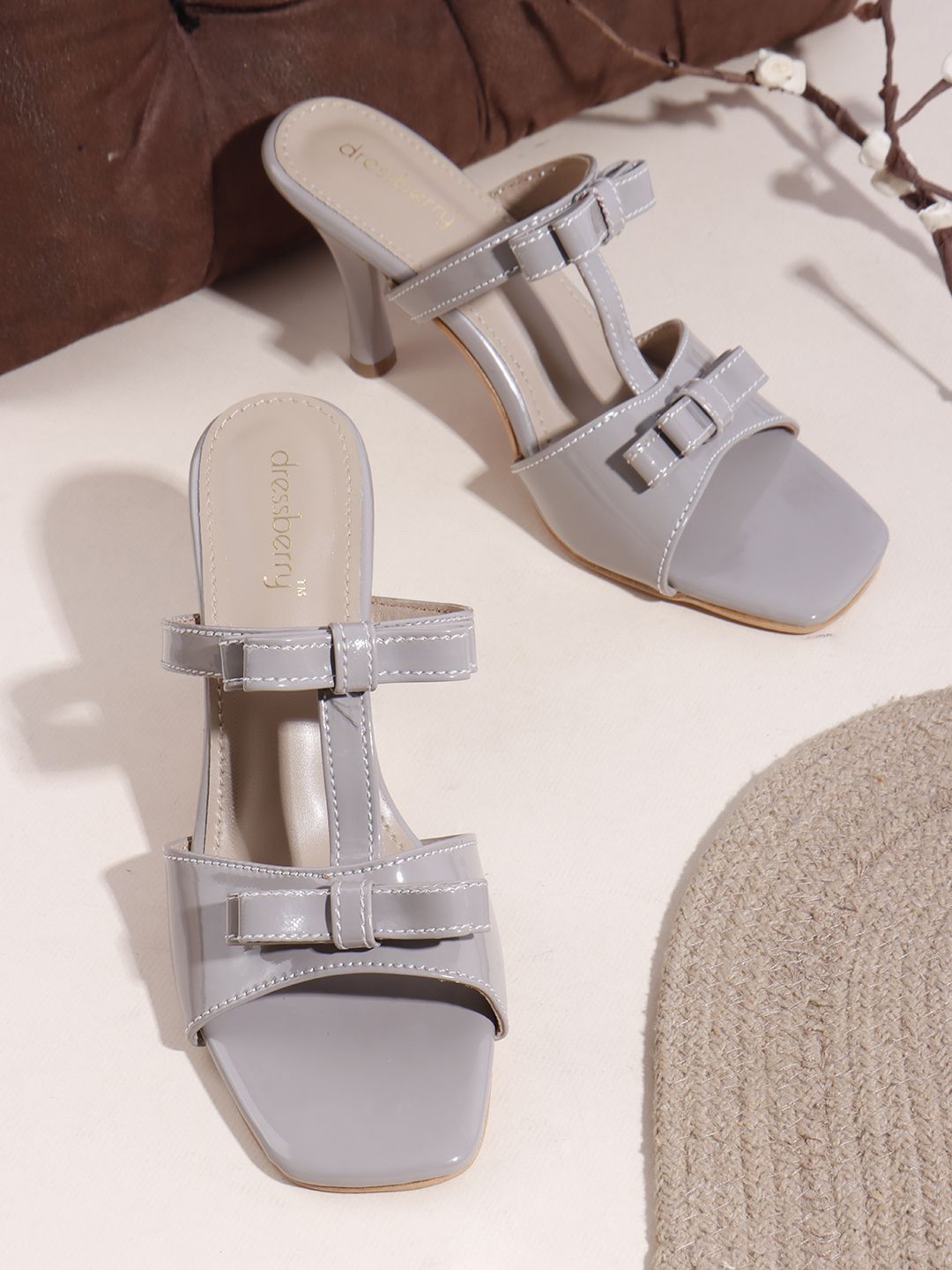 DressBerry Kitten Heel Sandals with Bows-image-41