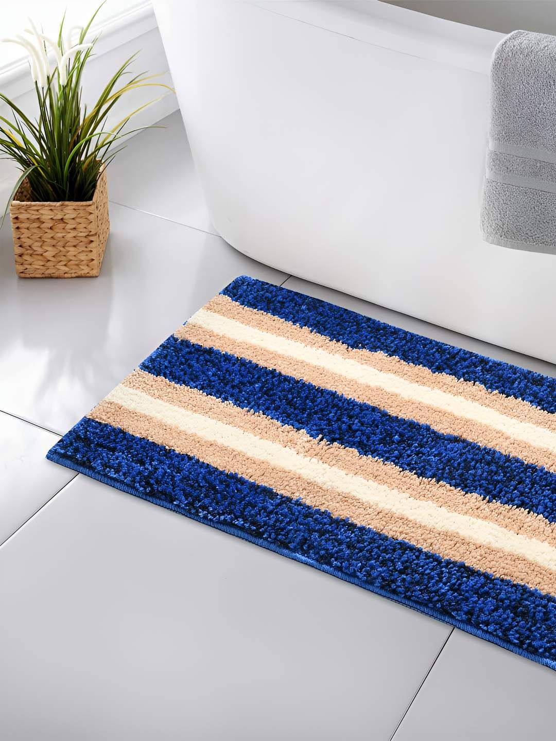 GBL COLLECTION Brown Cotton Water Resistant Floor Mat-image-20
