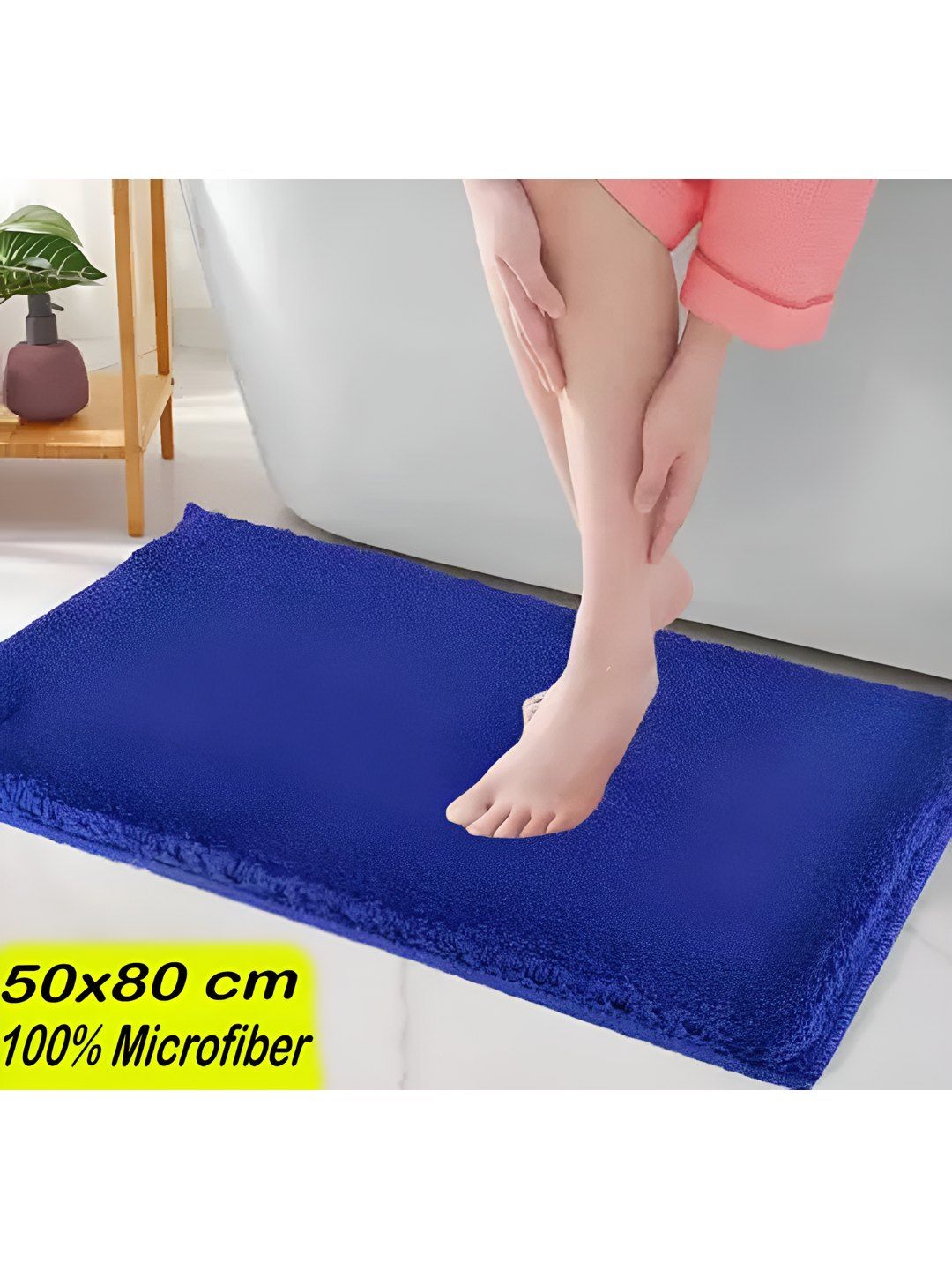 GBL COLLECTION Blue Cotton Water Resistant Floor Mat-image-21
