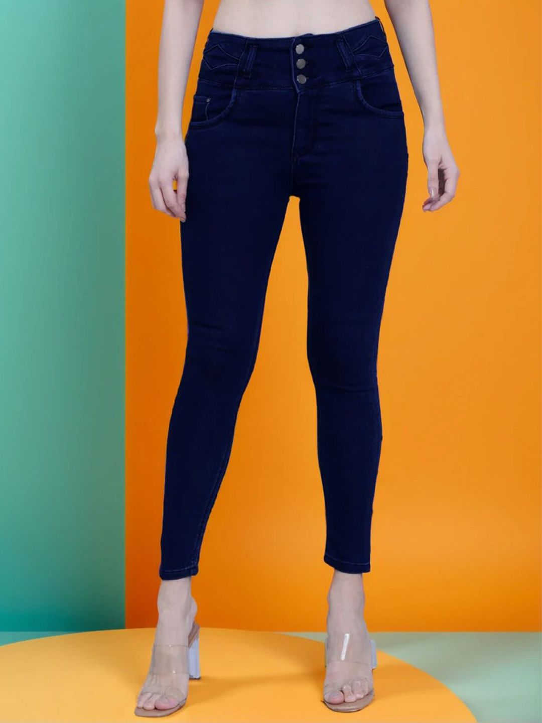 DressBerry Women Floyd Skinny Fit High-Rise Light Fade  Stretchable Jeans