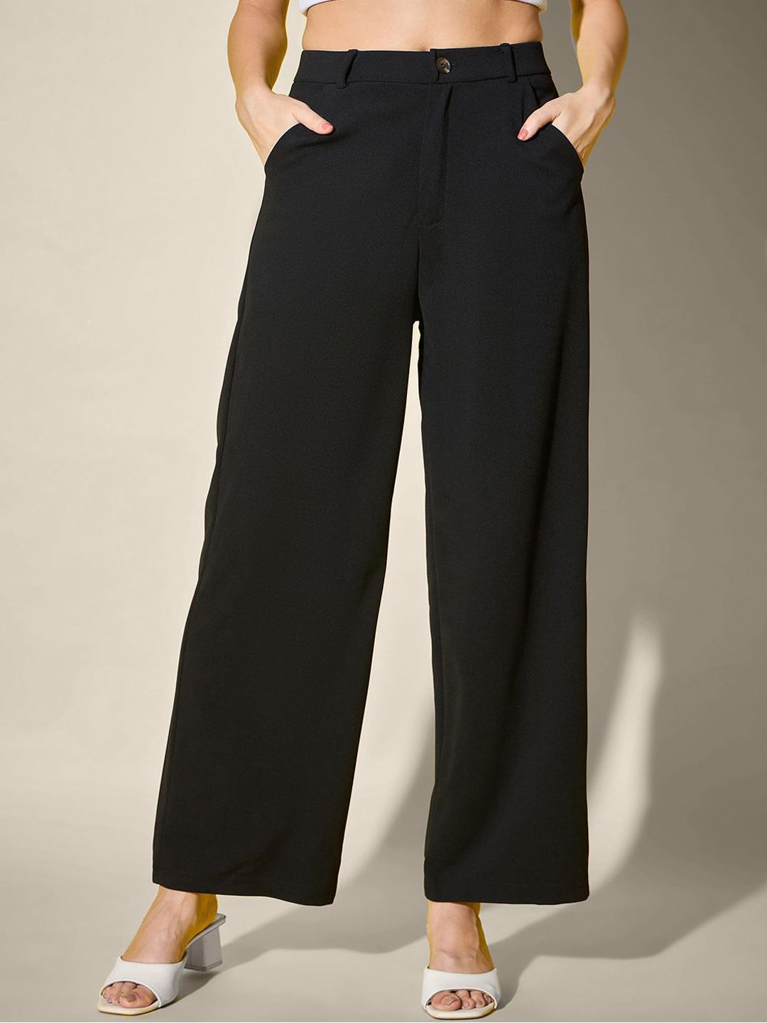QIOA Women Comfort High-Rise Straight Fit Wide Leg-image-18