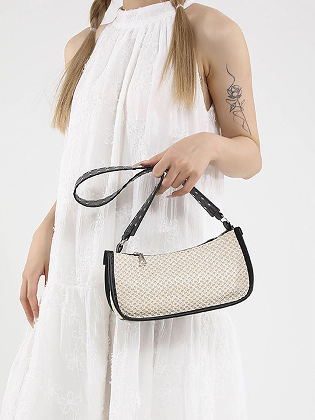 LULU & SKY Textured PU Oversized Structured Handheld Bag With Fringed-image-49