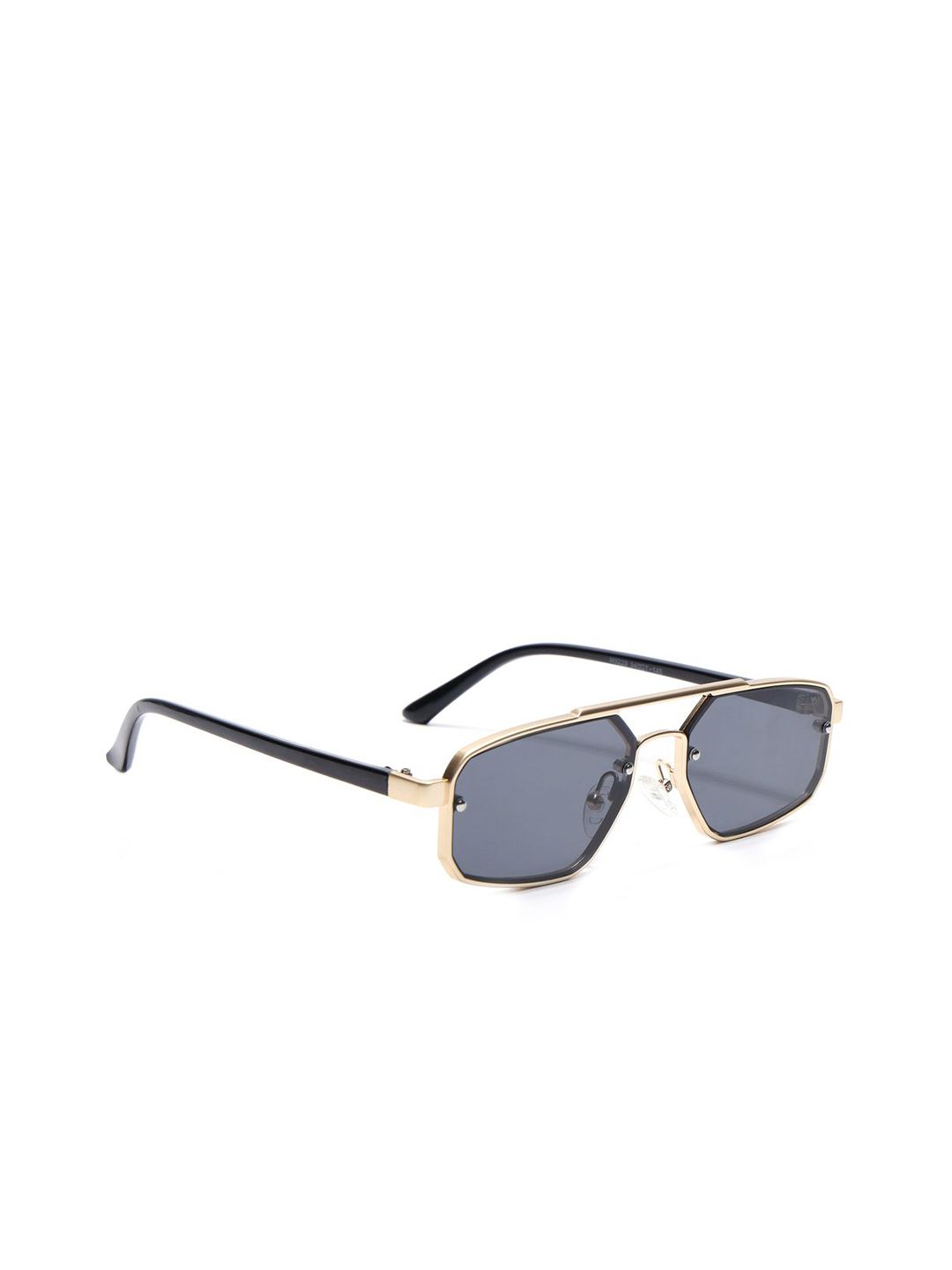 Voyage Rectangle Polarized Sunglasses for Unisex (Black Lens | Golden Frame - MG6840)-picture-25