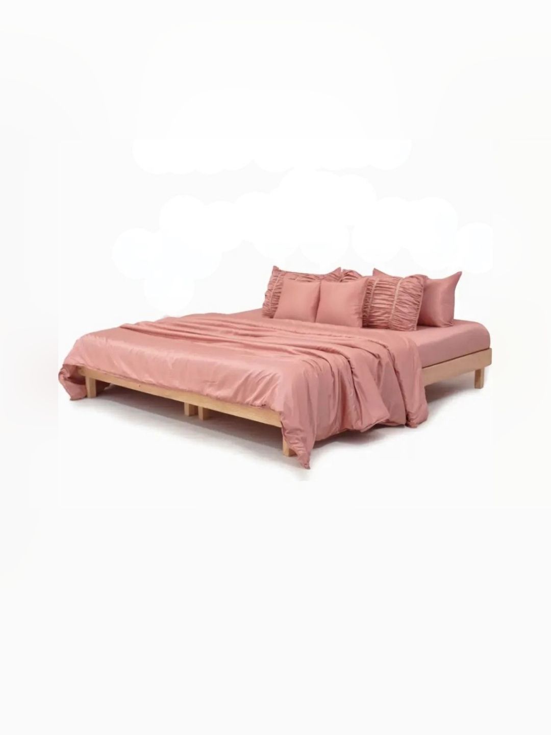 Zarf Pink 8 Pieces Double King Superfine Bedding Set