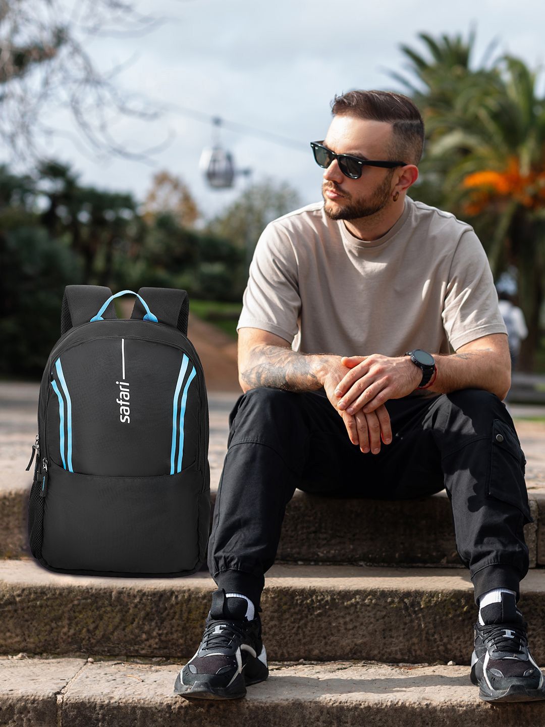 Safari Unisex Brand Logo Backpack-picture-41