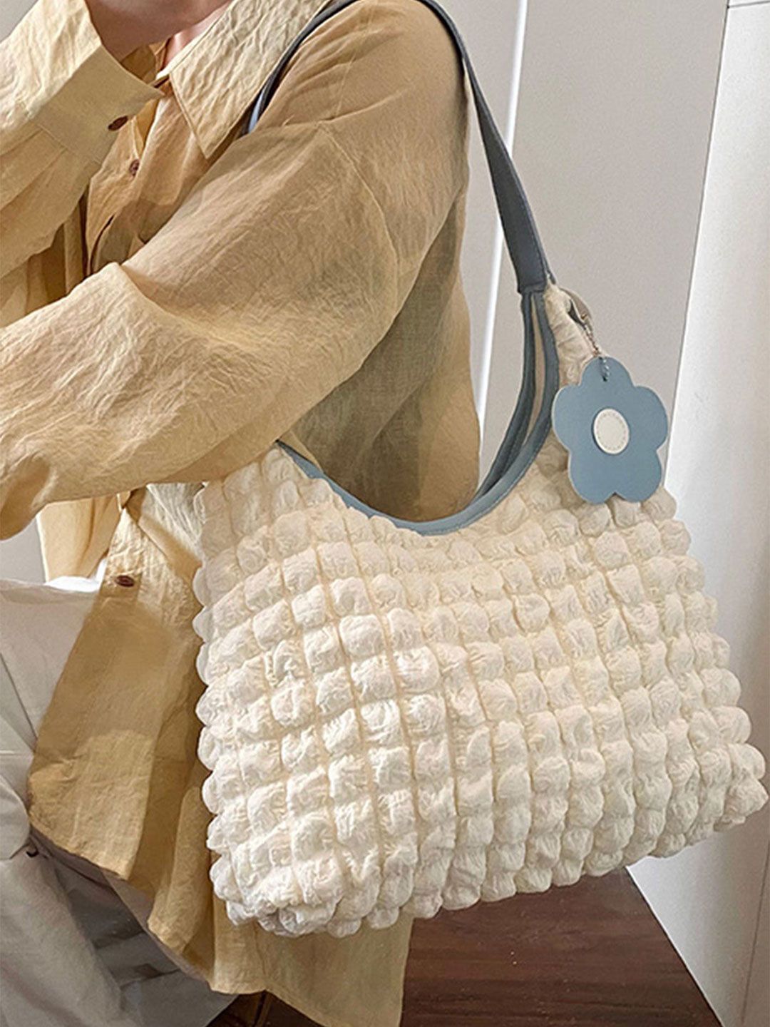 LULU & SKY Textured Bucket Hobo Bag-image-41