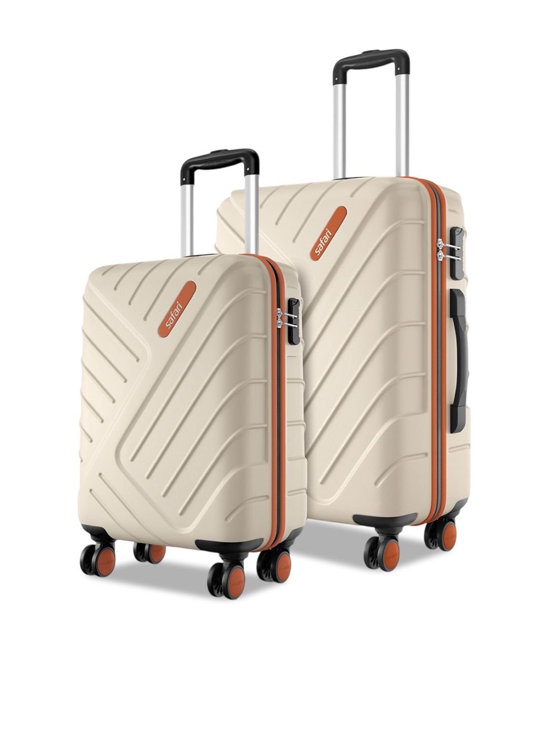 Safari Set Of 2 Accent Textured Hard-Sided Trolley Bags