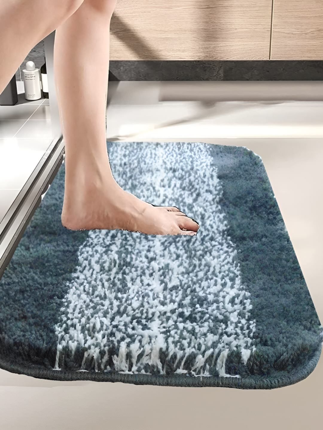 GBL COLLECTION Grey Cotton Water Resistant Floor Mat-image-26