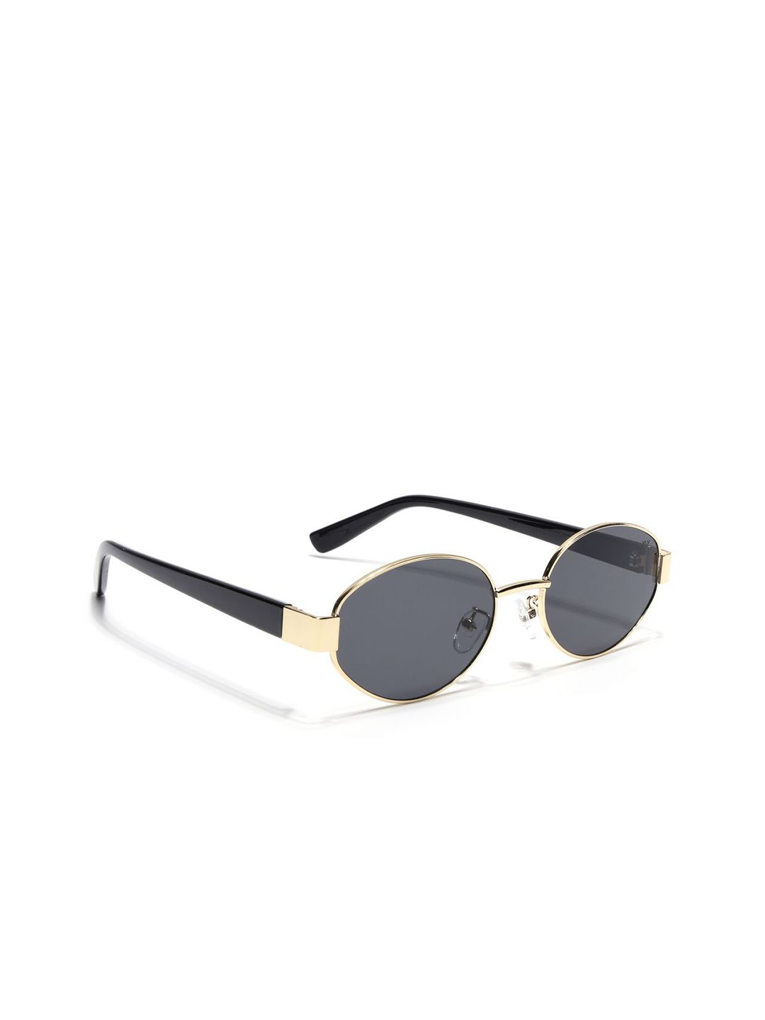 Voyage Oval Sunglasses for Men & Women Black Lens Golden Frame 9585MG6894Z-picture-40