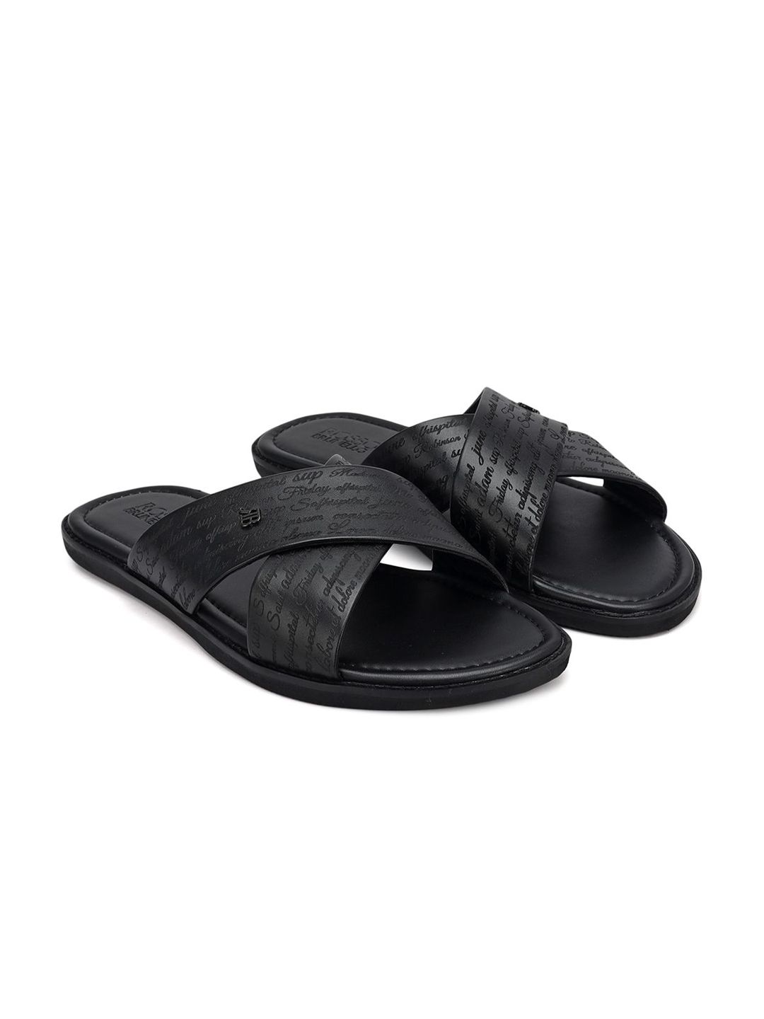 ROSSO BRUNELLO Men Textured Round Toe Sandals-picture-12