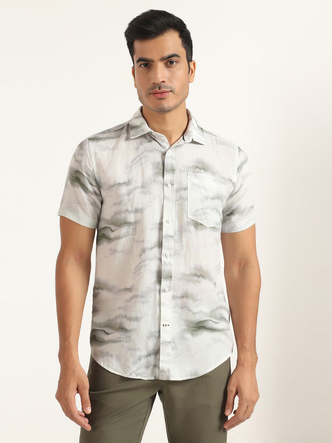 Blackberrys Slim Fit Printed Casual Shirt-image-35