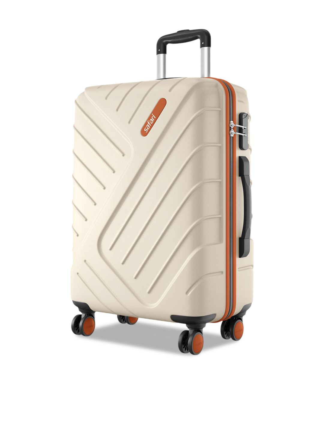 Safari Accent Textured Hard-Sided Large TrolleyBag