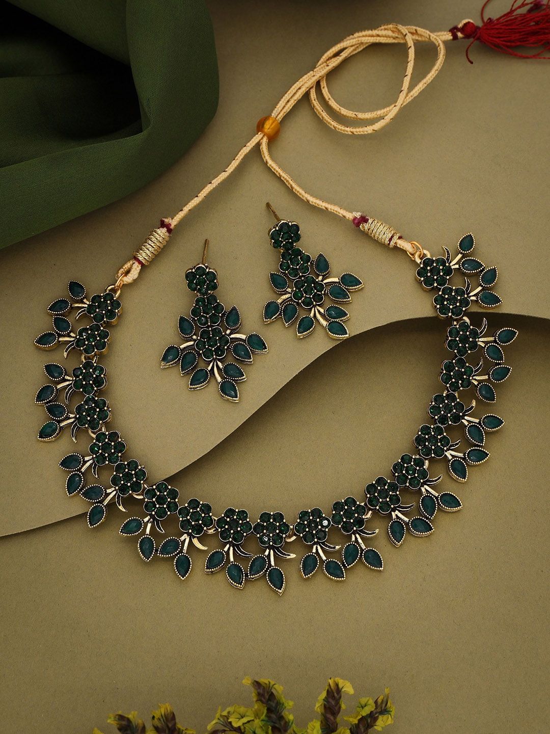 Anouk Gold-Plated American Diamond-Studded Jewellery Set-picture-12