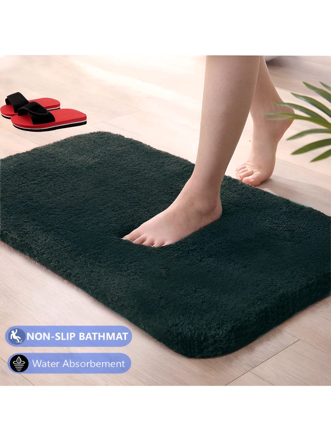 GBL COLLECTION Grey Cotton Water Resistant Floor Mat-picture-37