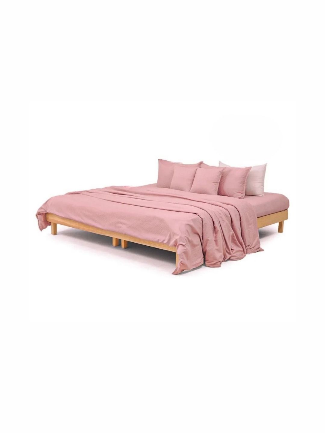 Zarf 6 Piece Pink & Rose 6 Pieces Checked Cotton Double King Superfine Bedding Set-picture-24