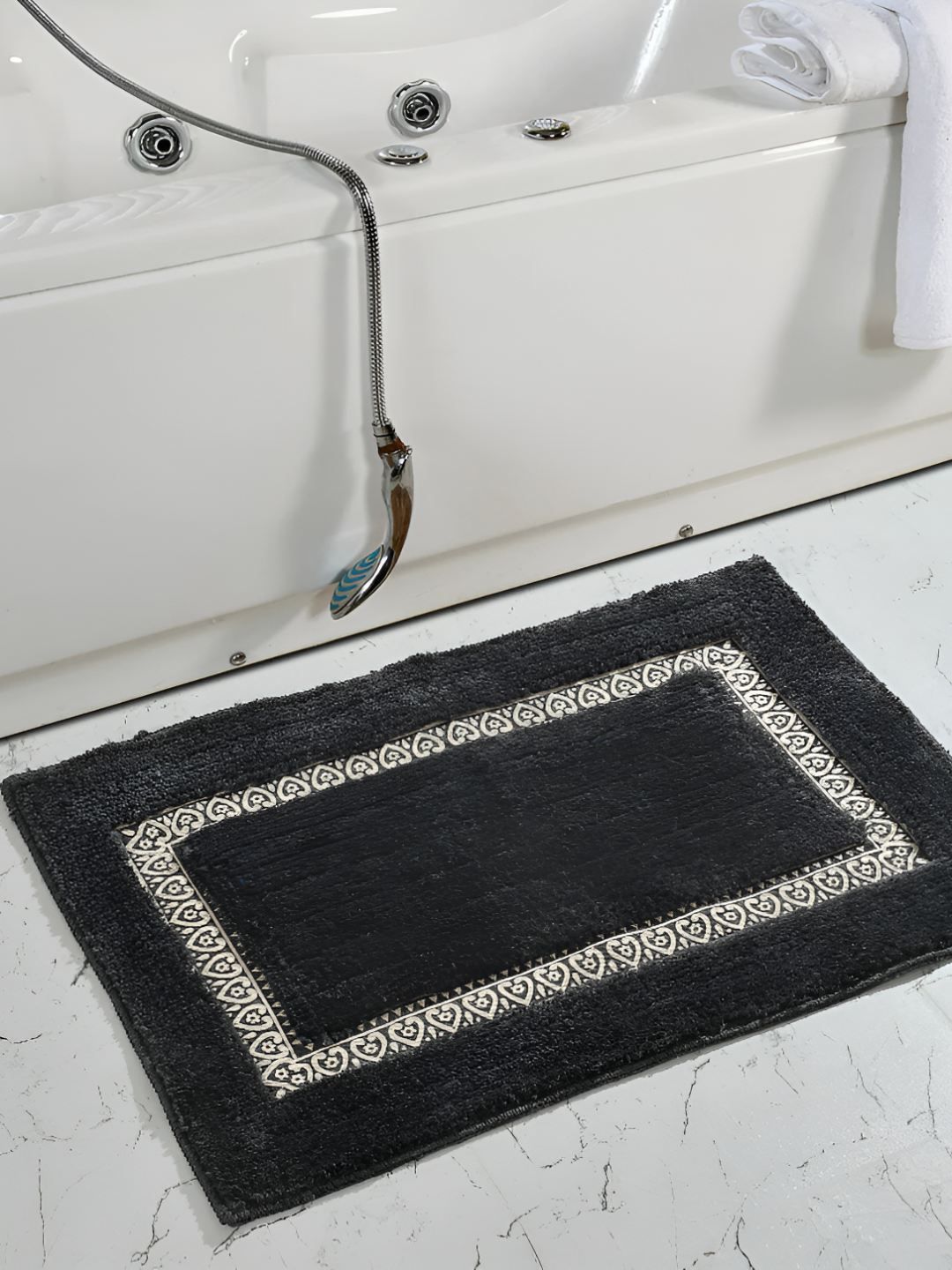 GBL COLLECTION Grey Cotton Water Resistant Floor Mat-image-23