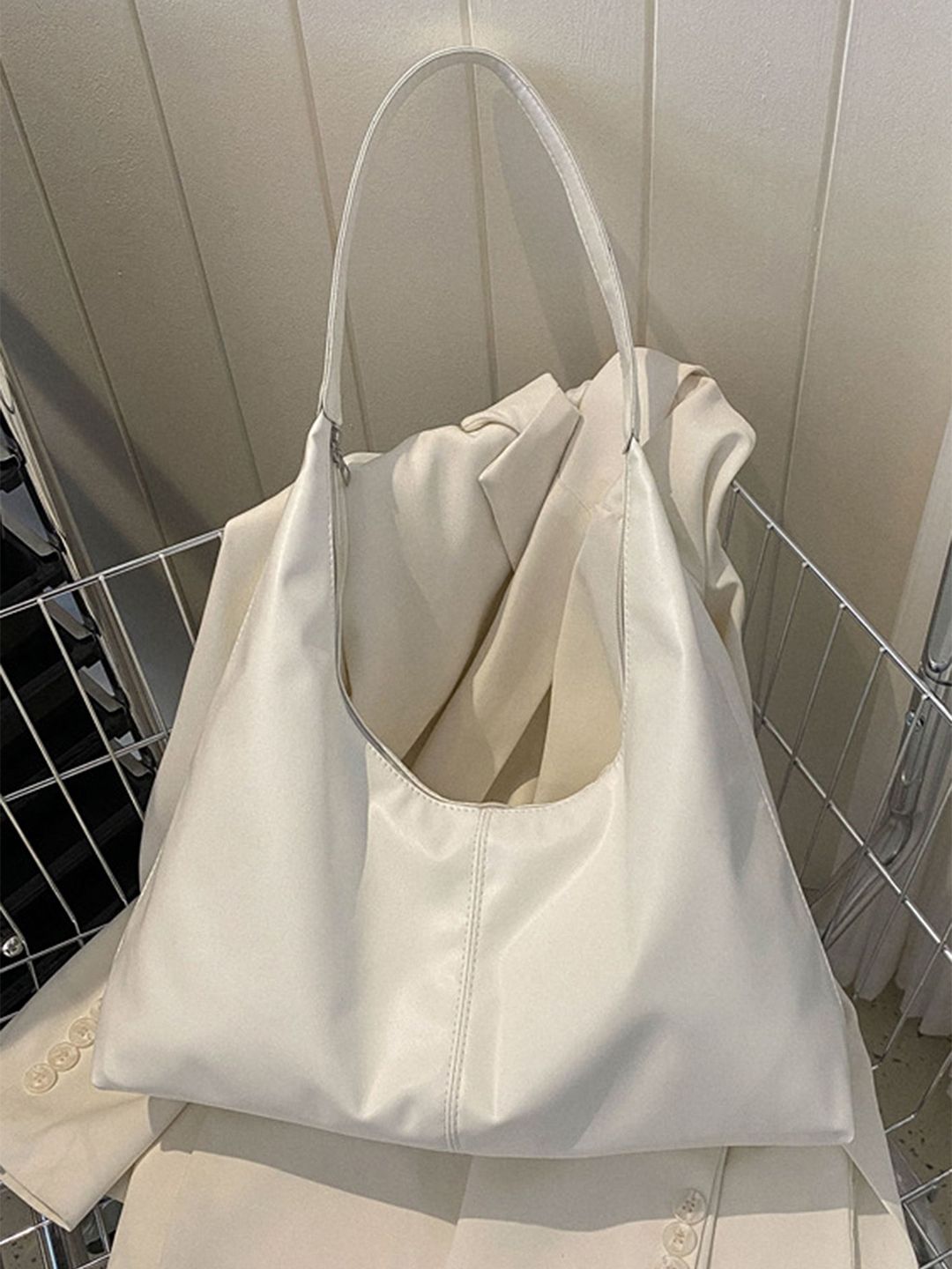 LULU & SKY PU Shopper Tote Bag With Fringed-image-12