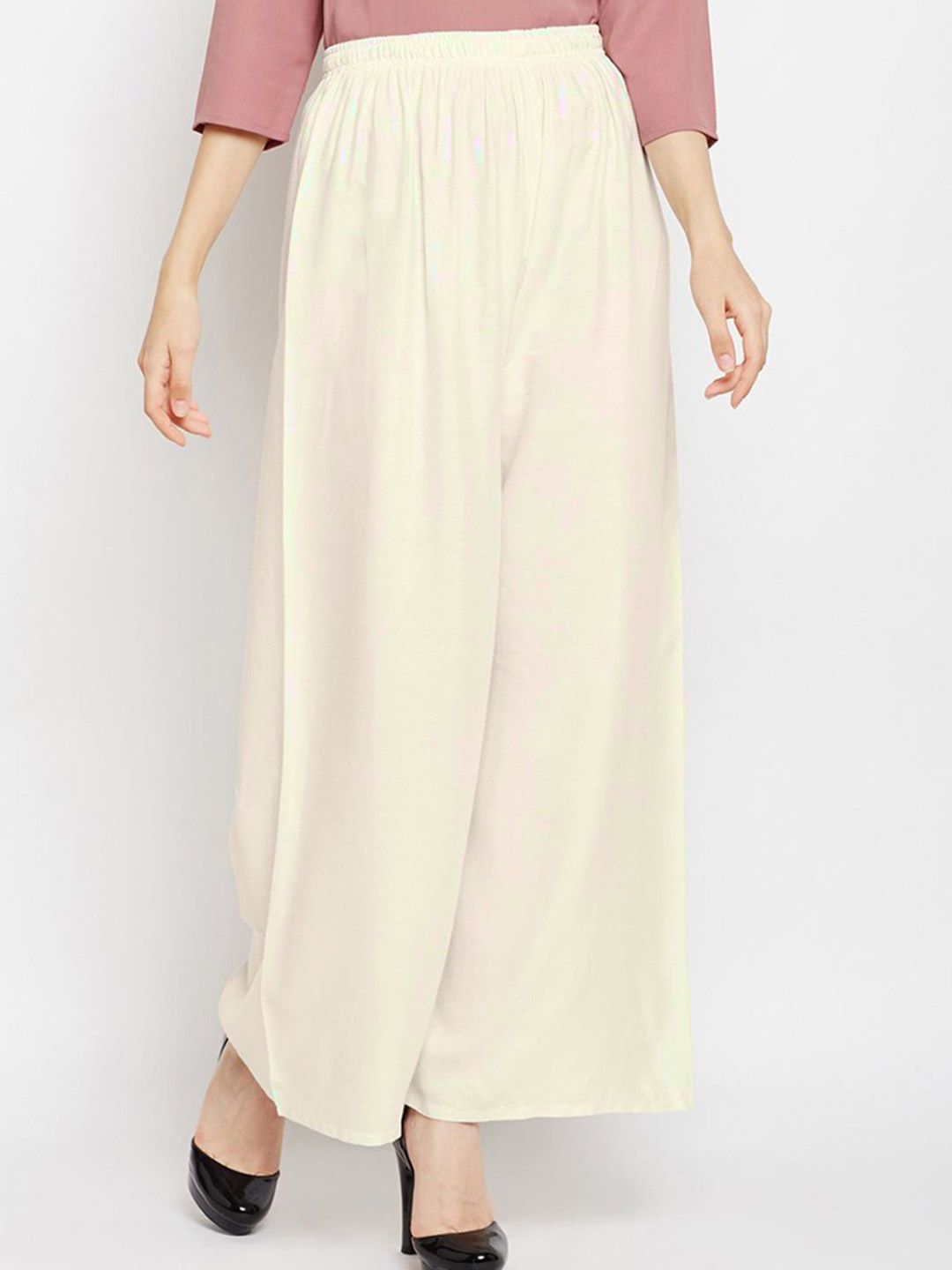 GO GAZAB Women Solid Palazzos-image-35