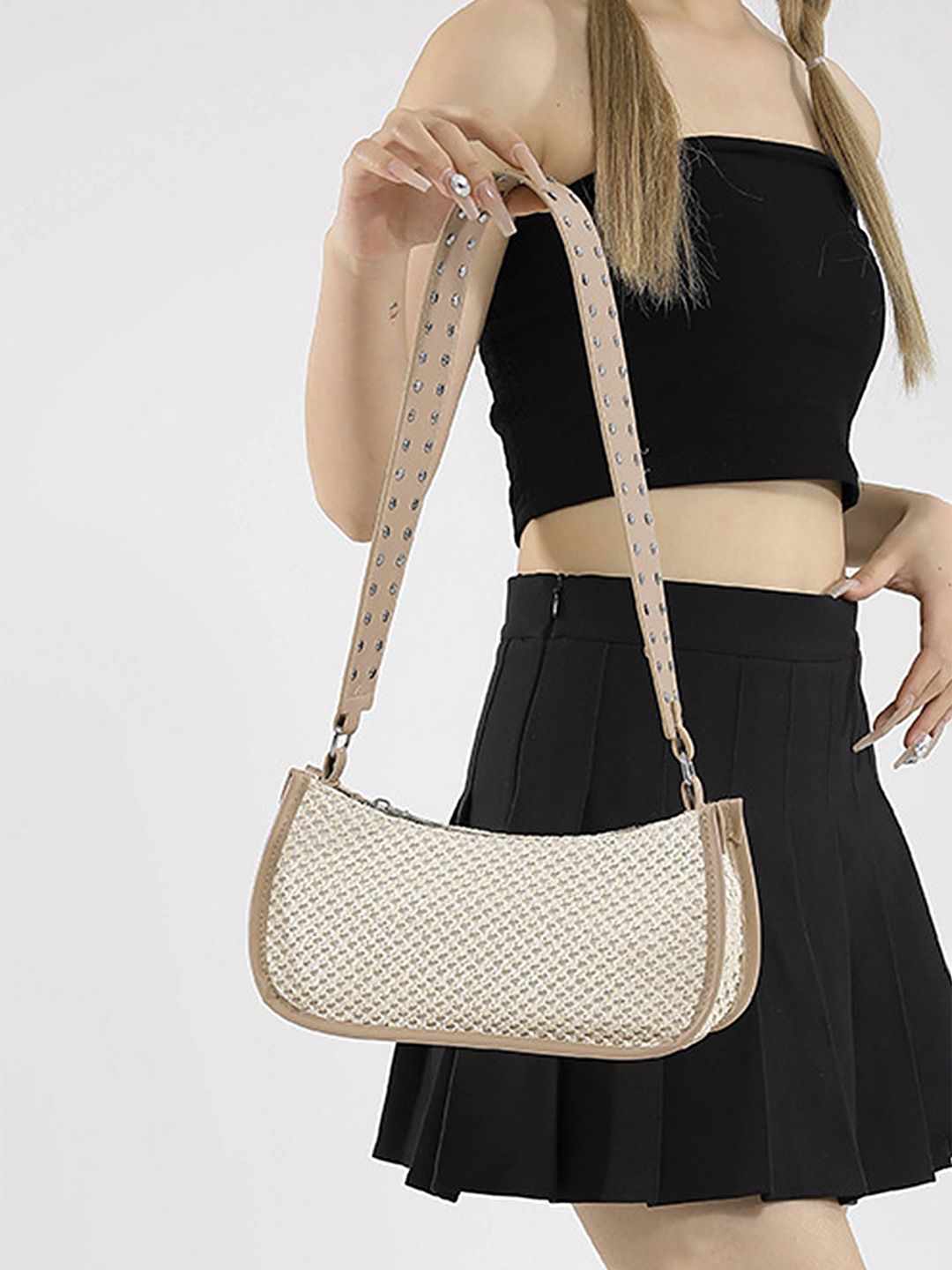 LULU & SKY Textured PU Structured Sling Bag-image-27
