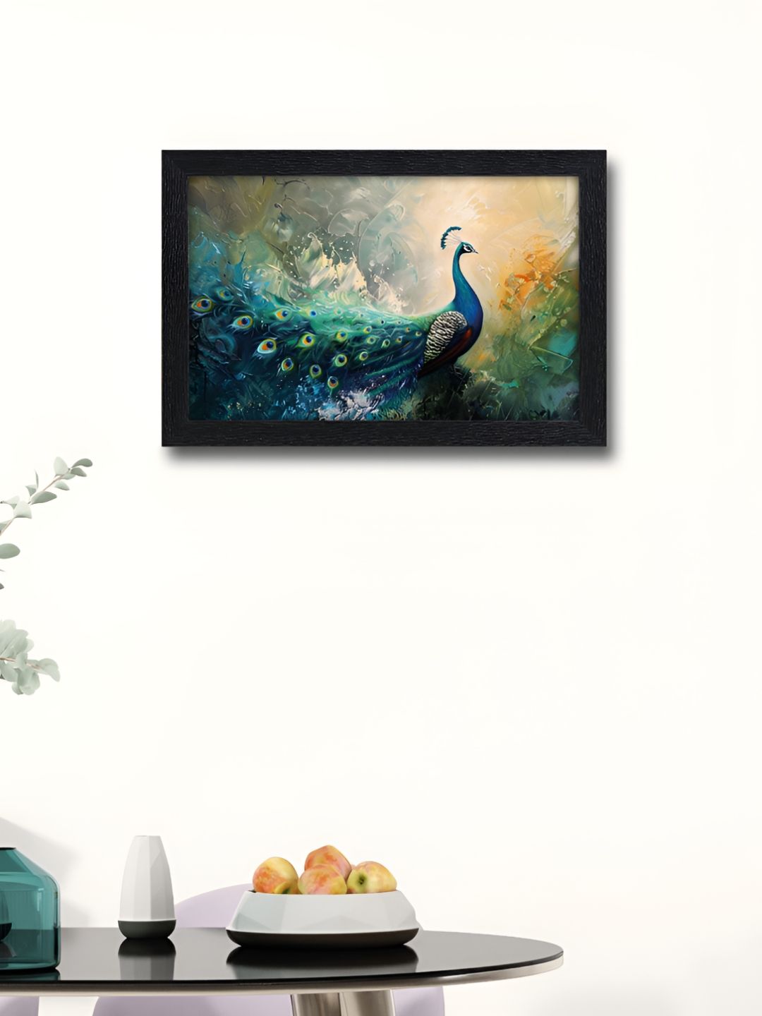 RANDOM Blue & Green Printed Synthetic Wooden Birds & Animals Wall Art-picture-33