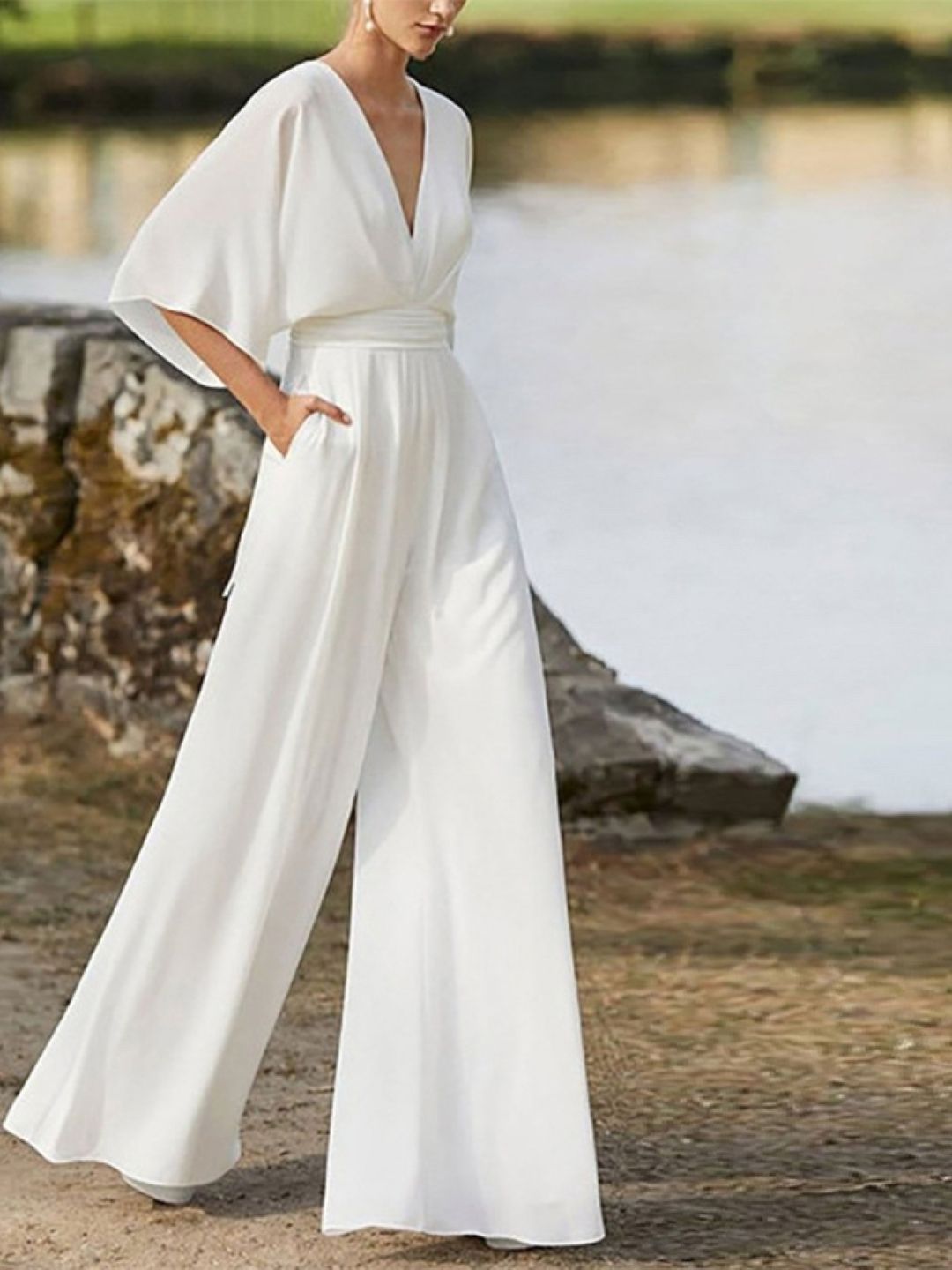 all about you Women V-Neck Jumpsuit