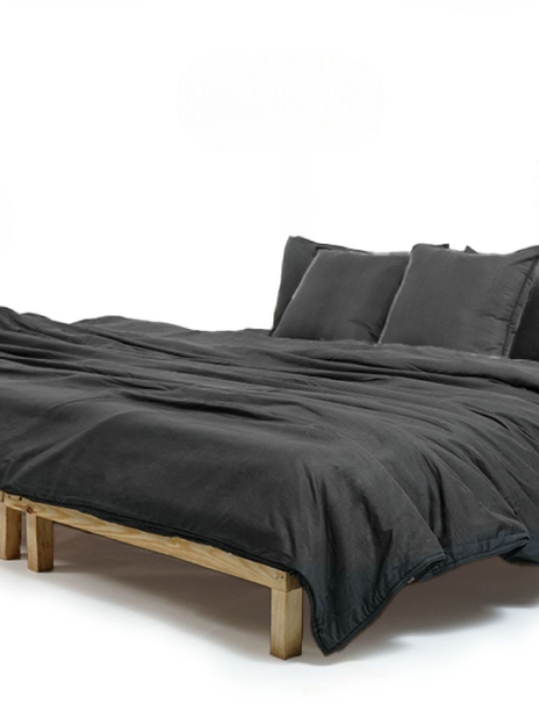 Zarf Charcoal 5 Pcs Microfiber Heavy Winter Double Bed Quilt With Pillow & Cushion Covers-picture-25