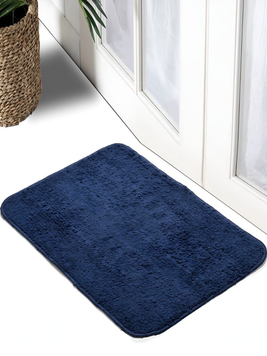 GBL COLLECTION Navy Blue Cotton Water Resistant Floor Mat-image-18